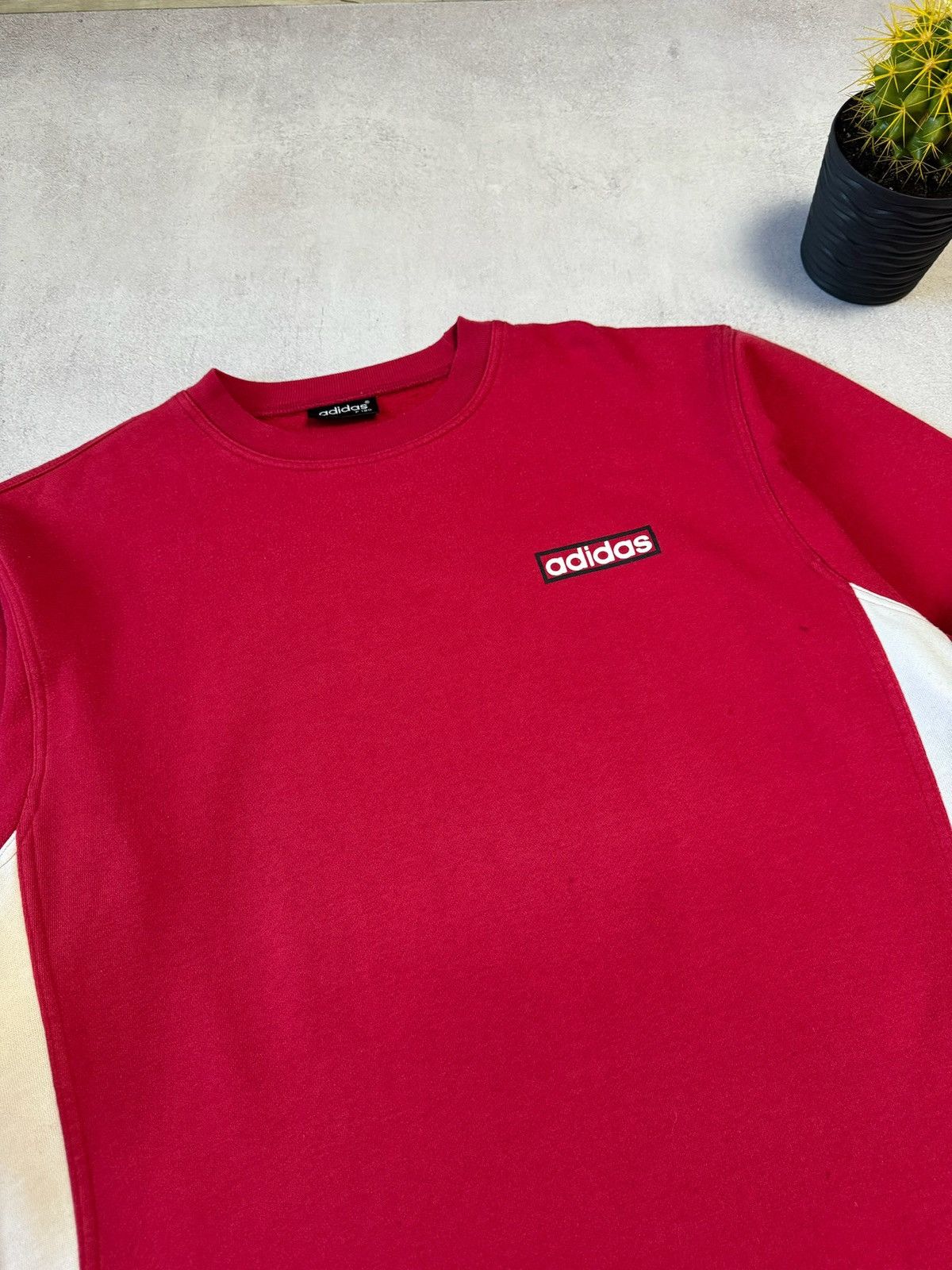 Adidas × Vintage Vintage Adidas Sweatshirt Three Stripes Big Logo Baggy 90s Size US M / EU 48-50 / 2 - 6 Thumbnail