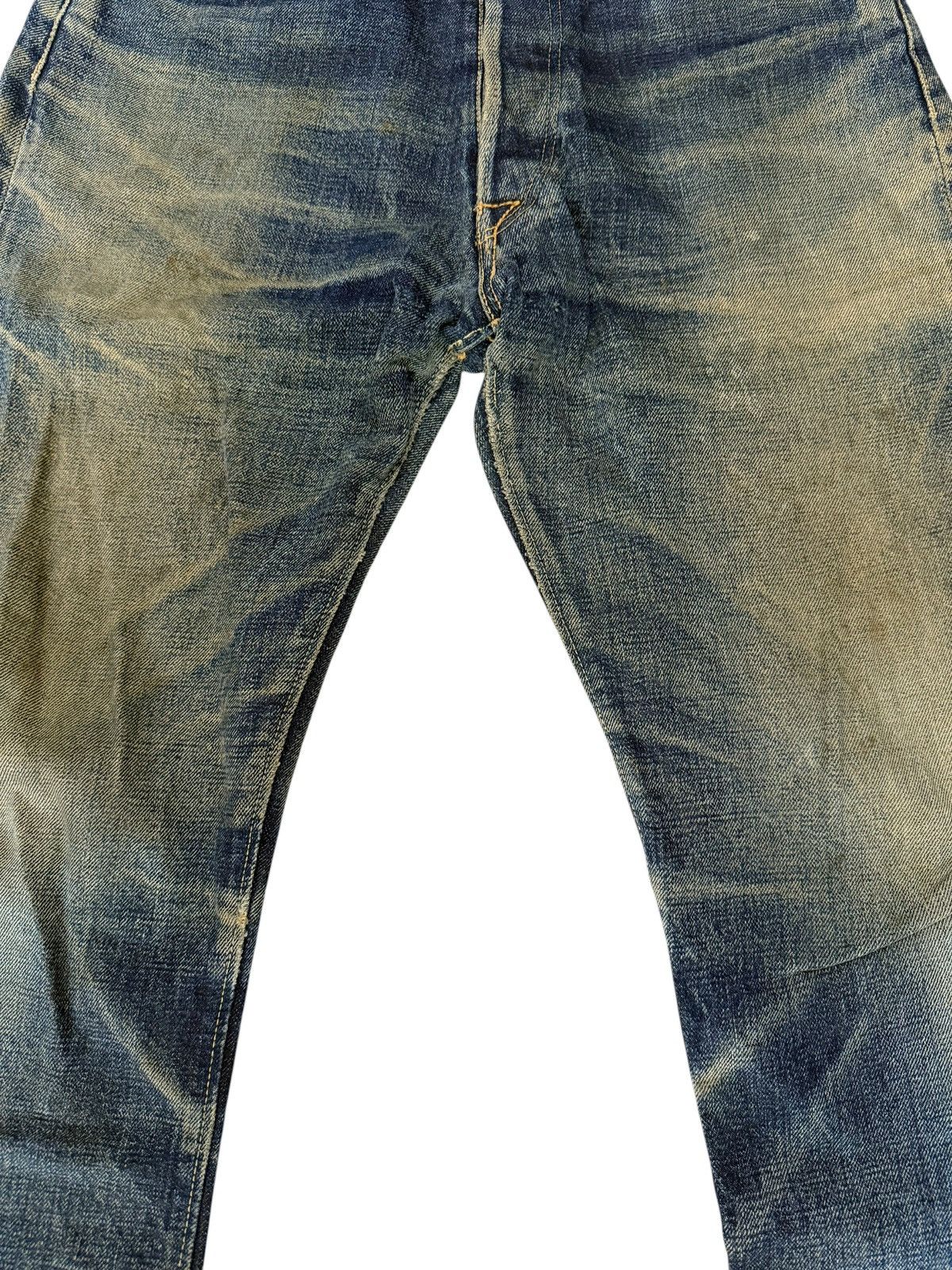 Denime DENIME Made In Japan Redline Selvedge Distressed Jeans Size US 27 - 6 Thumbnail