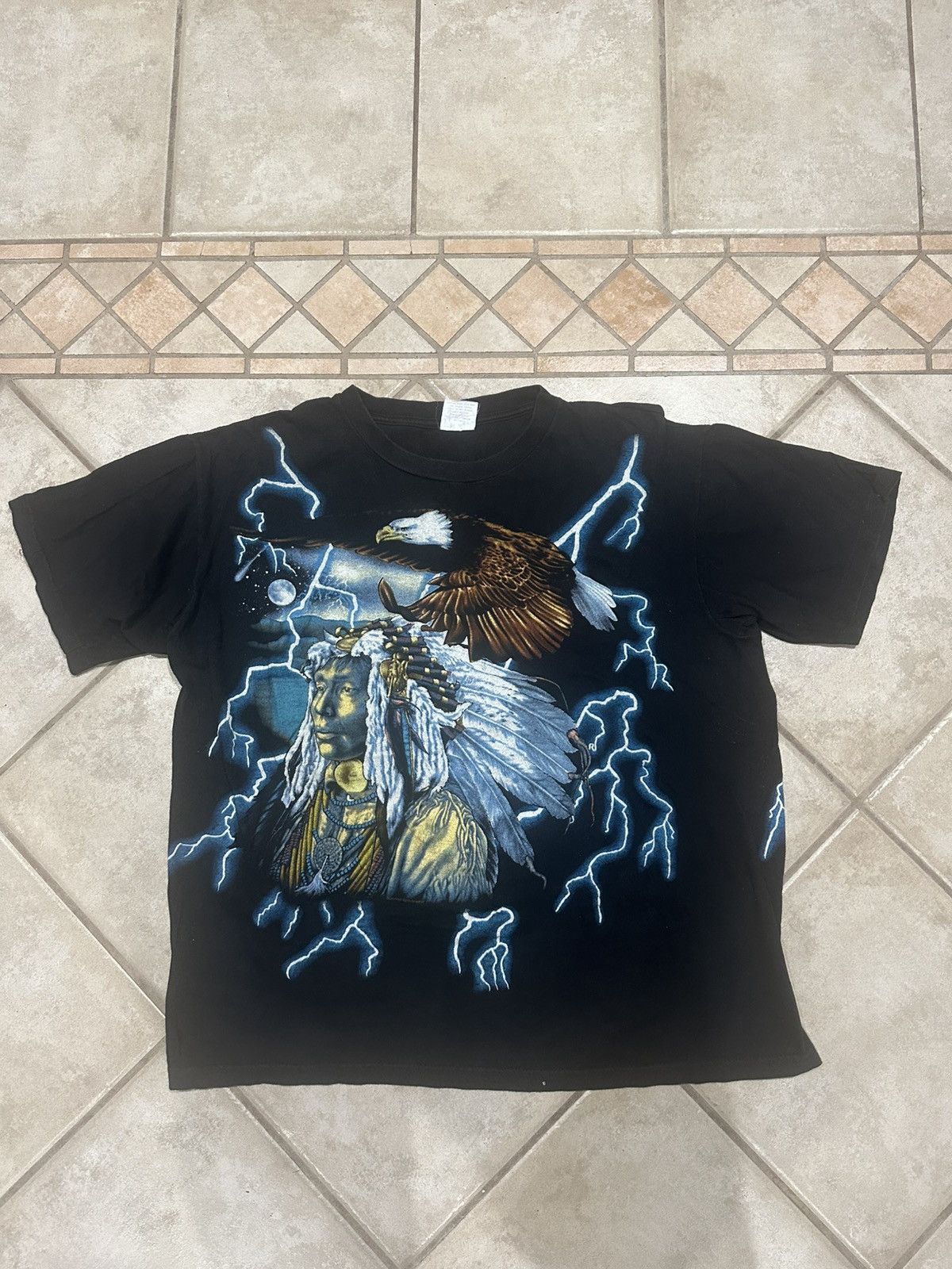 Vintage Vintage USA Thunder Lightning Tee Size L Size US L / EU 52-54 / 3 - 1 Thumbnail