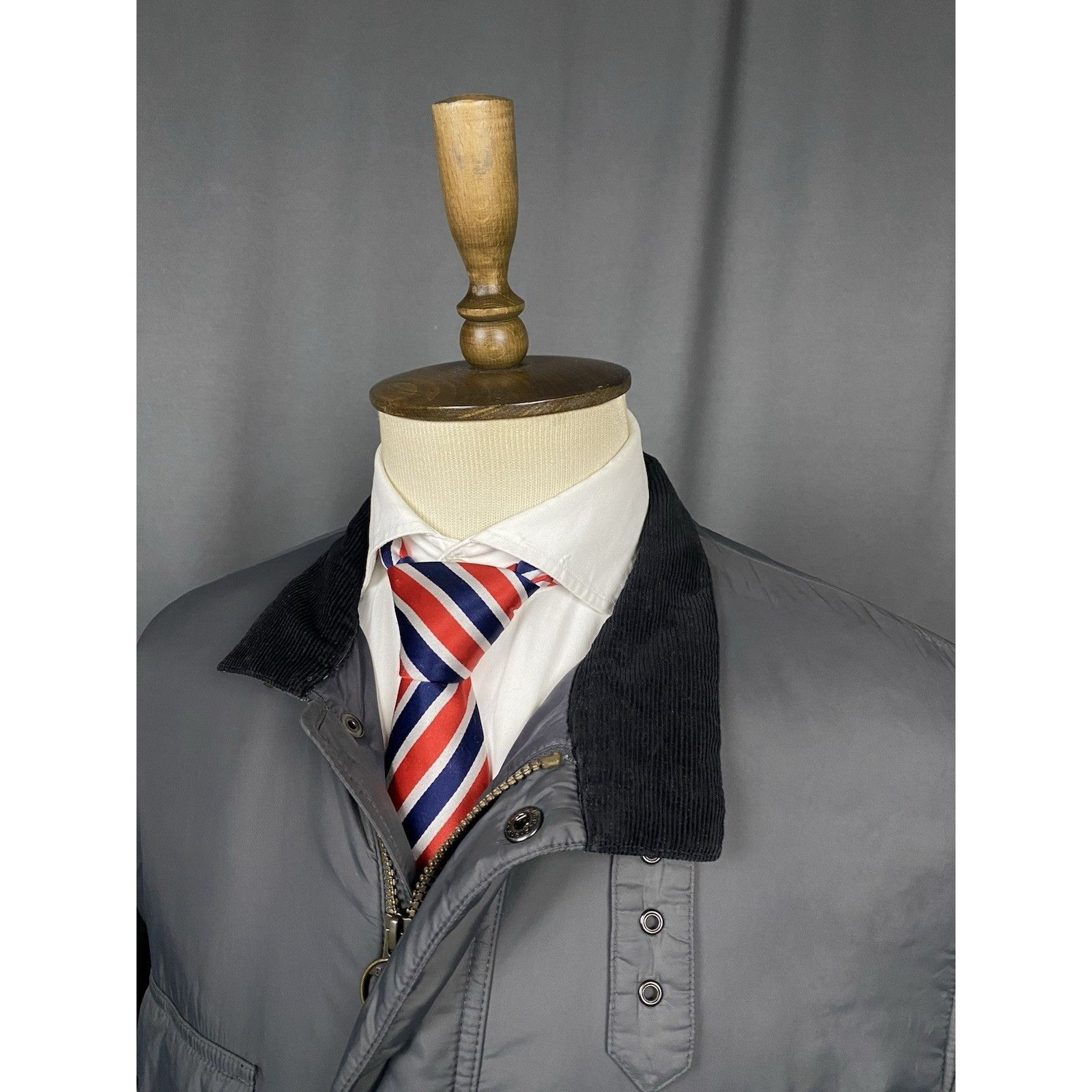 Barbour Barbour International Men's Gray Padded Belted Motorcycle Ja Size US XL / EU 56 / 4 - 5 Thumbnail