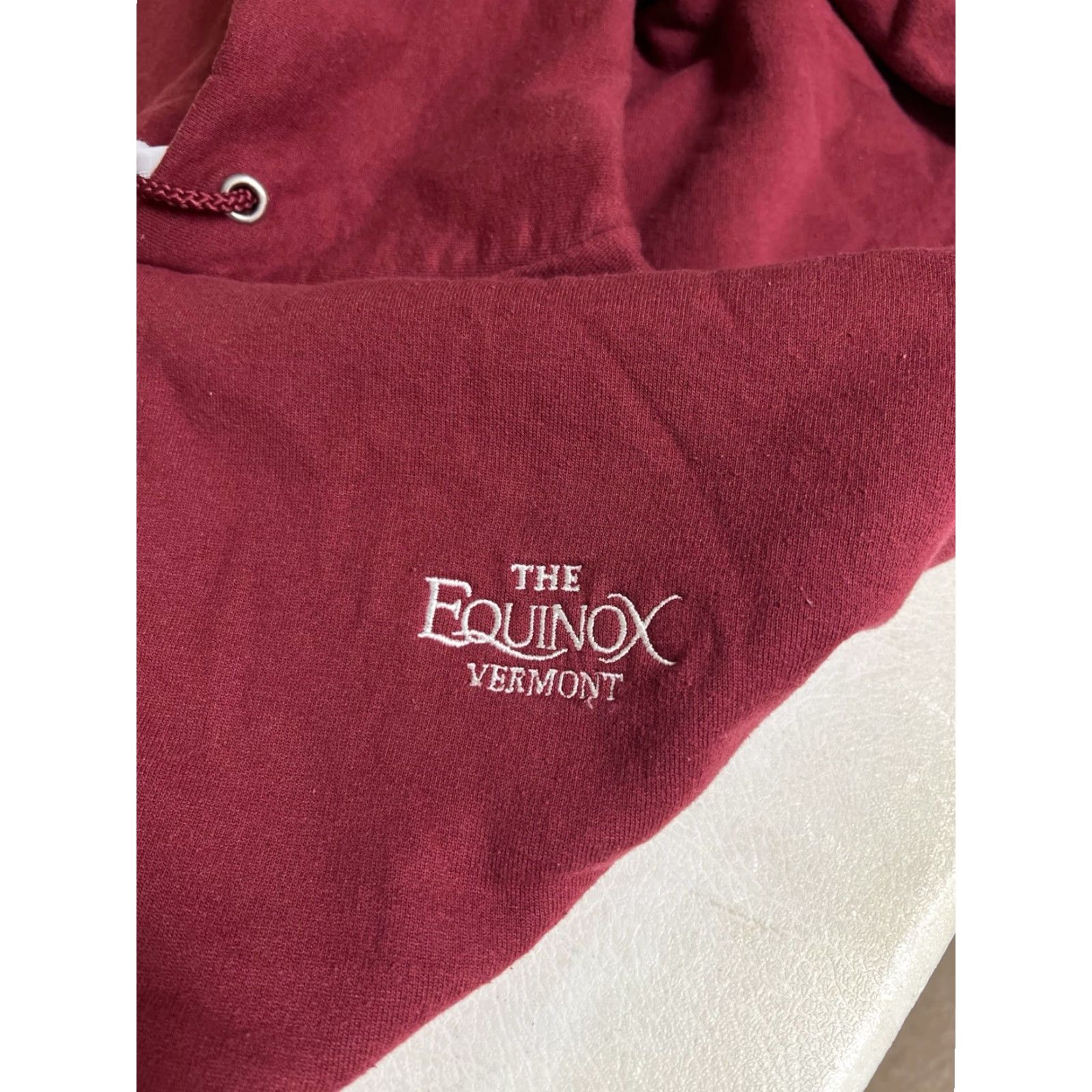 Champion Champion Hoodie Mens M Red Embroidered Chest Pullover Equinox Resort Vermont 90s? Size US M / EU 48-50 / 2 - 5 Thumbnail