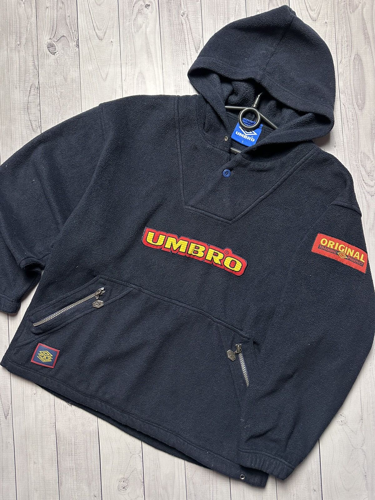 Umbro × Vintage Vintage Umbro fleece hoodie pro training big logo size S Size US S / EU 44-46 / 1 - 2 Thumbnail