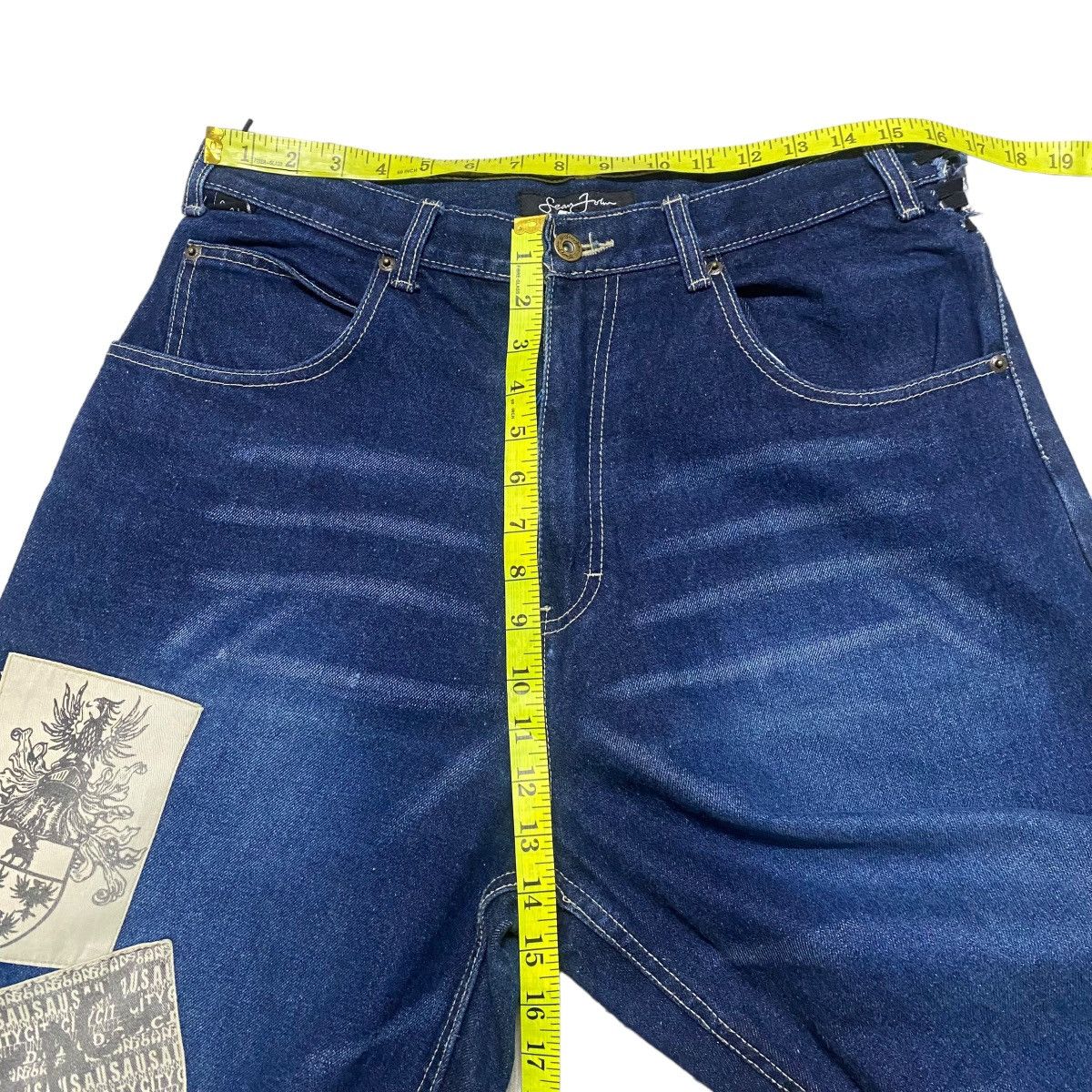 Sean John Vintage Y2K Sean John Denim Baggy Jeans Patchwork Size US 32 / EU 48 - 20 Thumbnail