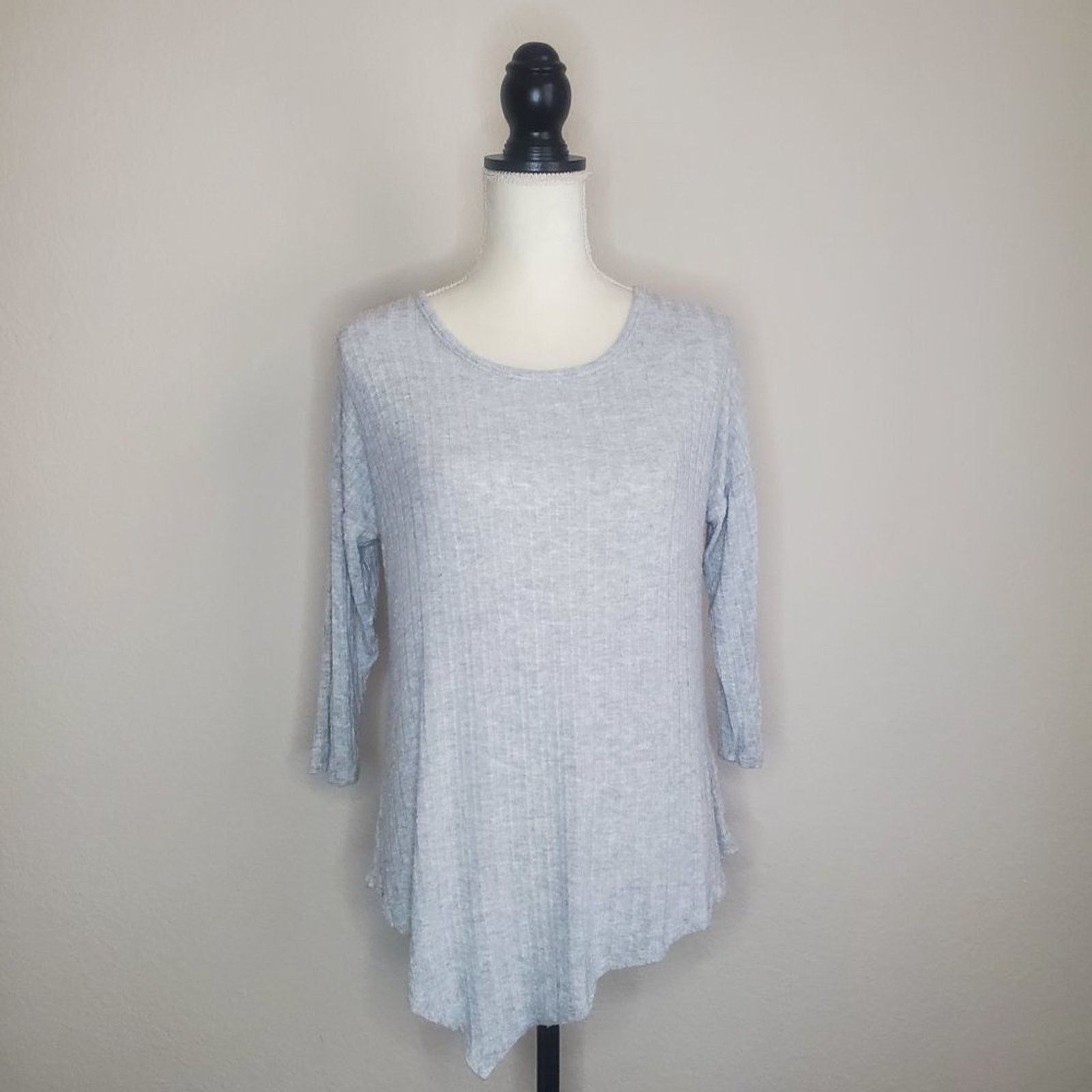 Nordstrom BoBeau Gray Asymmetrical Top Small Petite Size S / US 4 / IT 40 - 1 Thumbnail