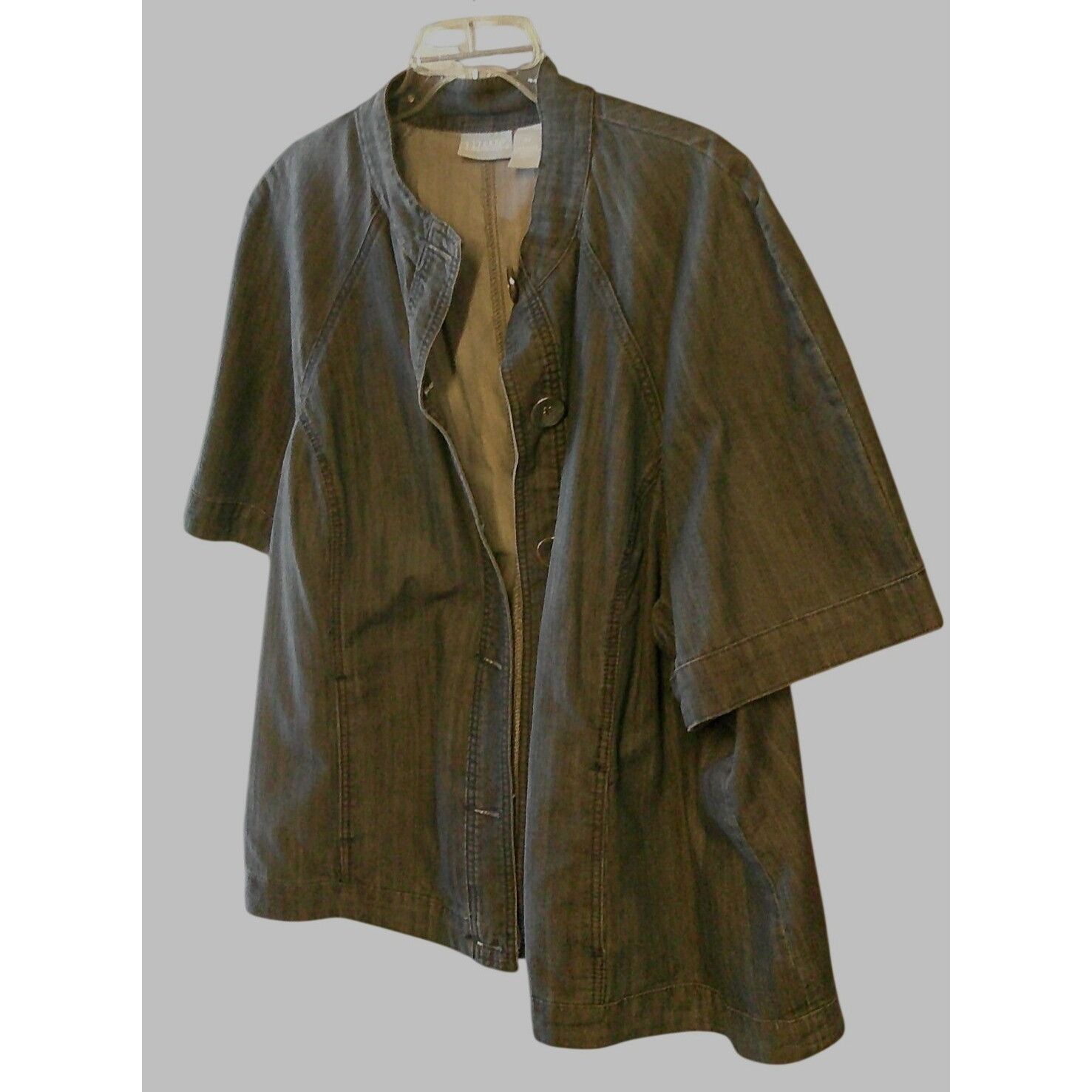 Other Womens Plus Size 22 1-Black Denim Jacket 1-Pant & 1-White Ru Size 3XL / US 20-22 - 7 Thumbnail