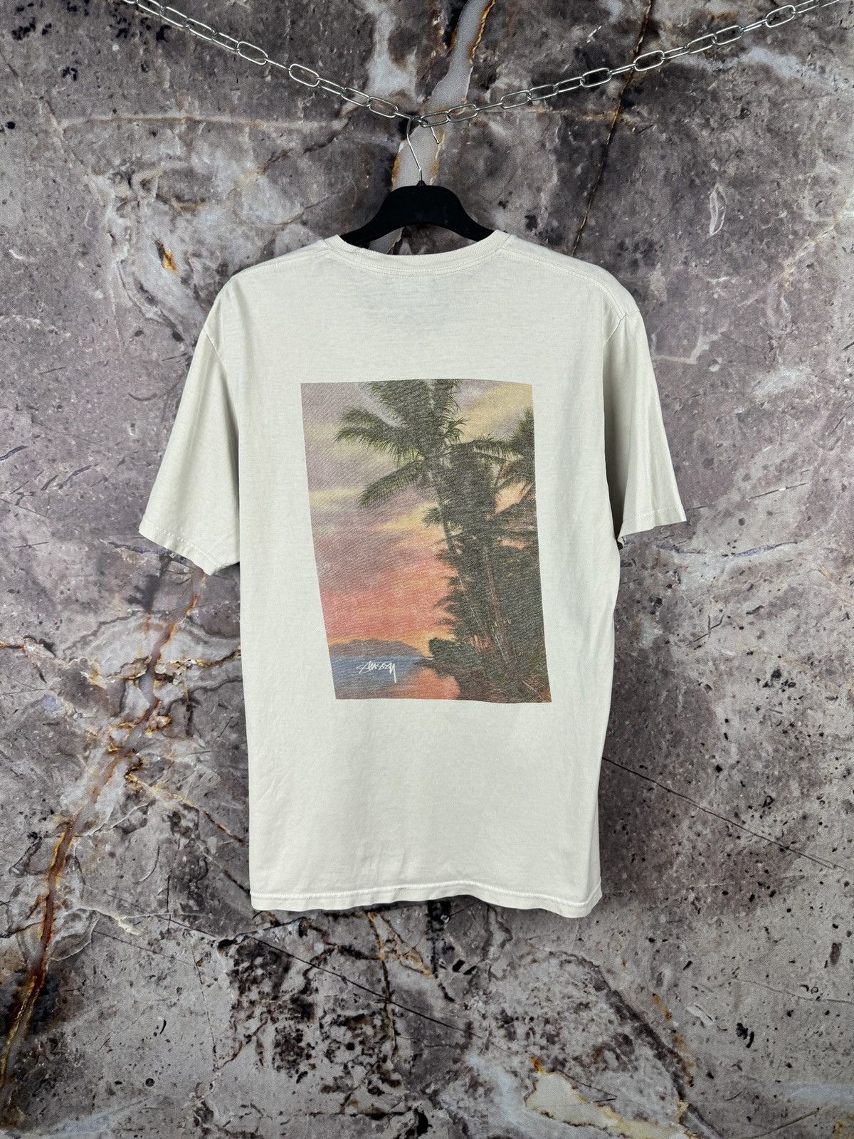 Stussy Men’s Stussy T-Shirt Streetwear Big Beach Logo Size Medium Size US M / EU 48-50 / 2 - 12 Thumbnail
