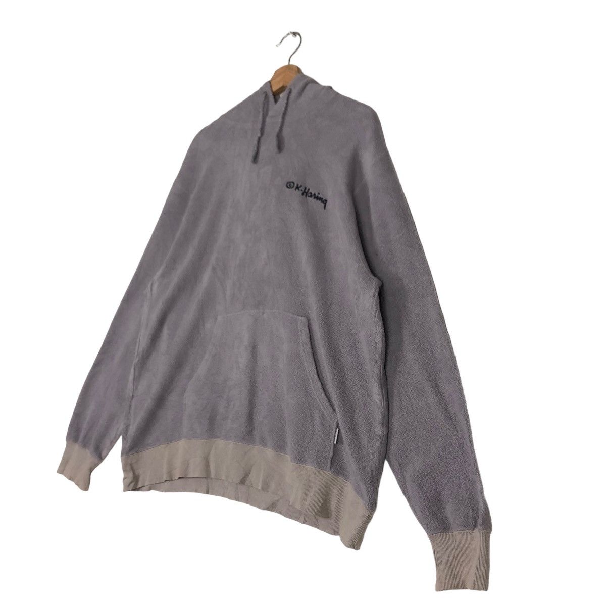Japanese Brand 🔥Vtg Hoodie Pull Over Keith Haring Big Logo Spell Out Size US XL / EU 56 / 4 - 2 Thumbnail