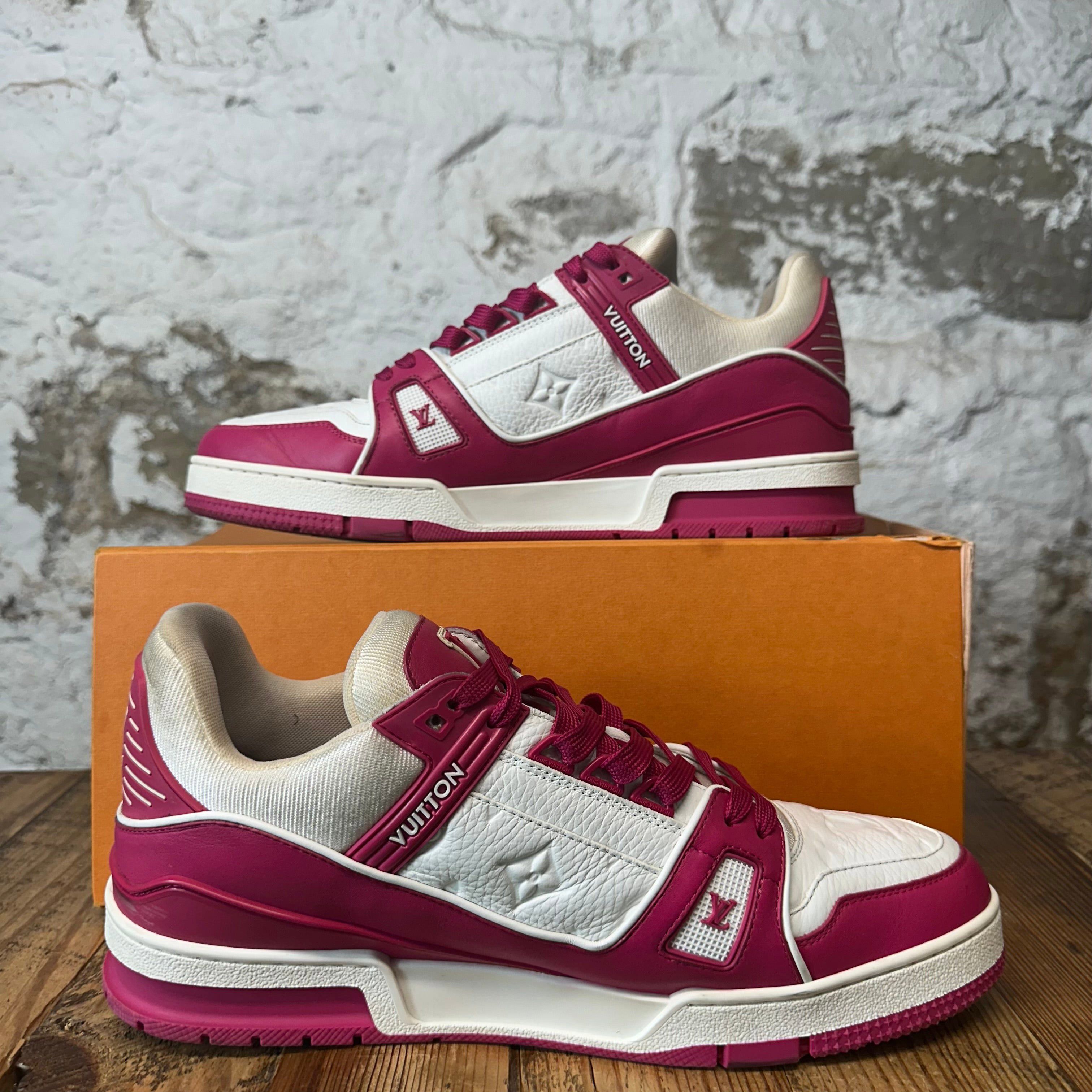 Louis Vuitton Louis Vuitton Pink White Trainer Sneaker Sz 11 (9.5LV) Size US 11 / EU 44 - 2 Thumbnail
