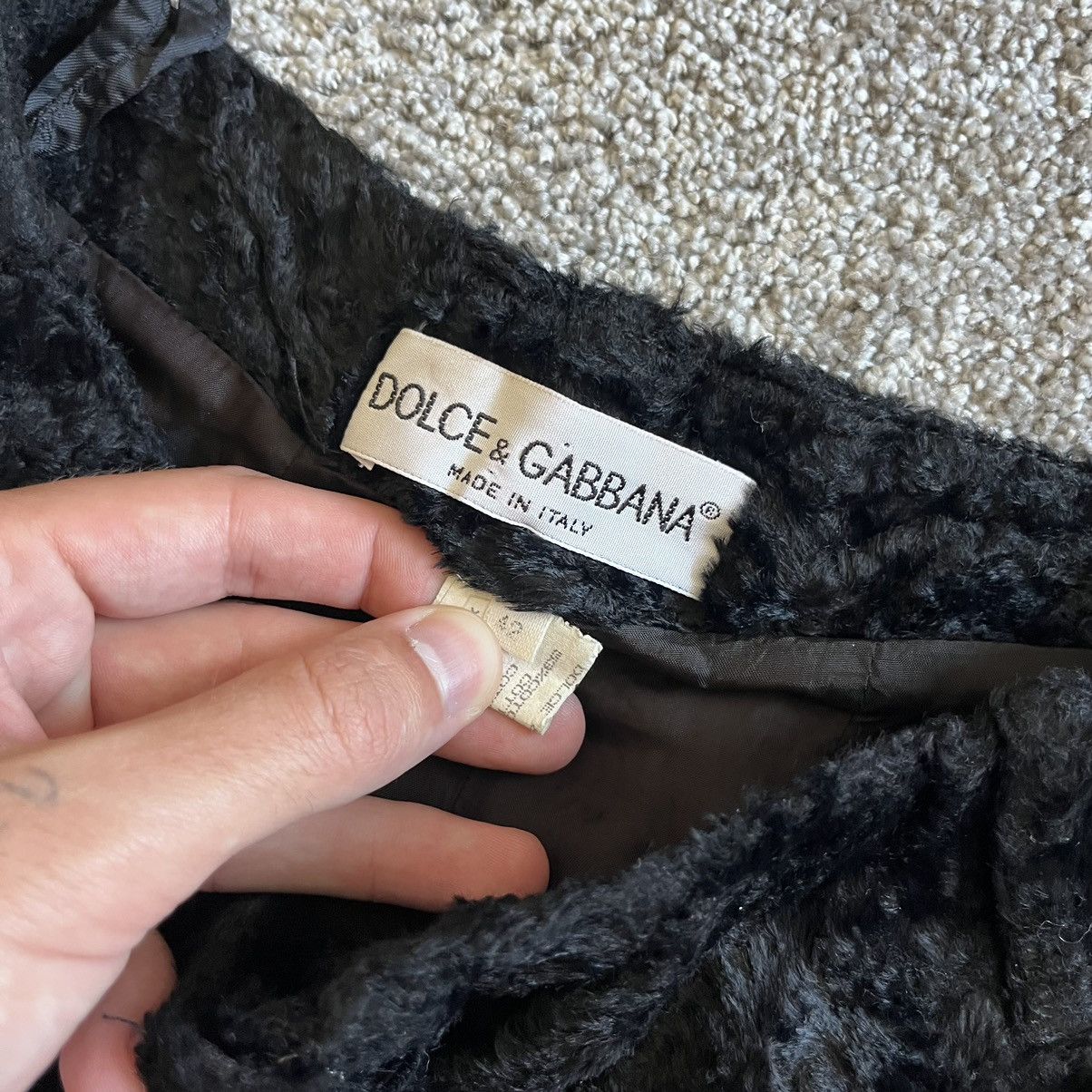 Dolce & Gabbana VINTAGE DOLCE&GABBANA BLACK MOHAIR WOMENS PLANTS Size 28" / US 6 / IT 42 - 4 Thumbnail