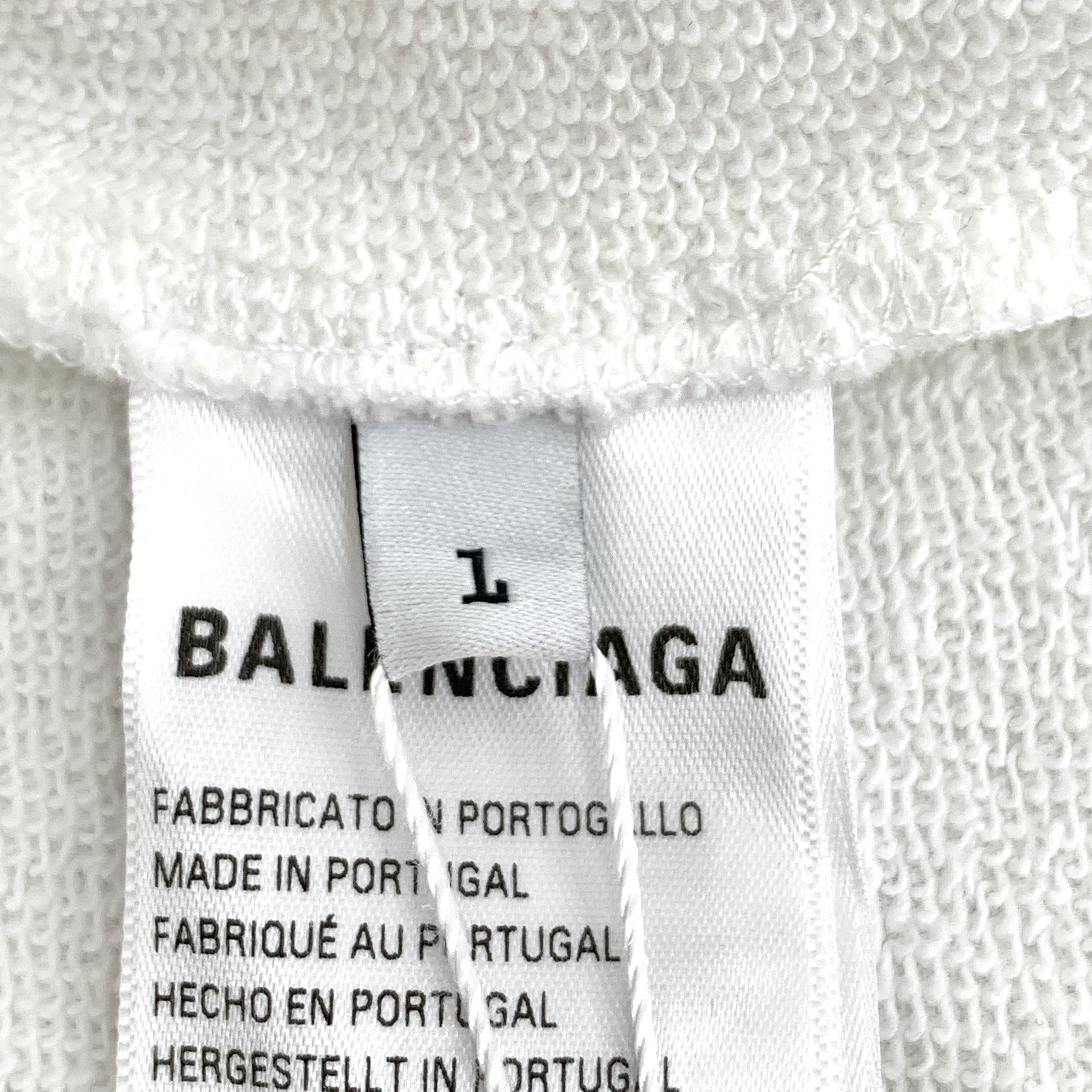 Balenciaga Balenciaga Logo Hoodie White (1) Size US S / EU 44-46 / 1 - 6 Thumbnail