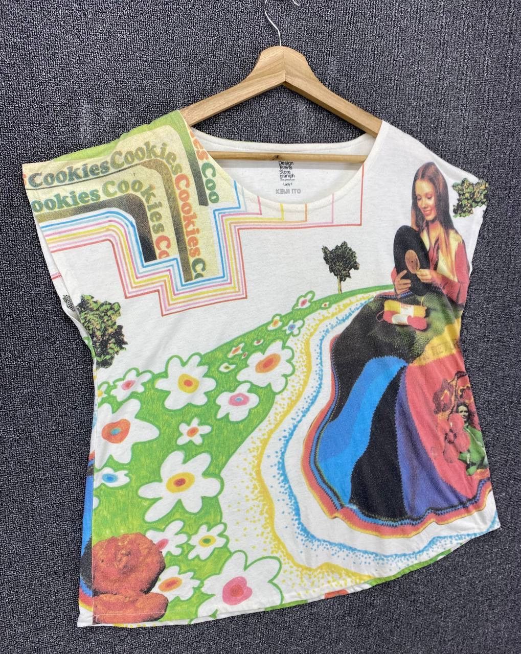 Japanese Brand Vintage Keiji Ito Rare Printed Over Print Tees T Shirts Size ONE SIZE - 2 Thumbnail