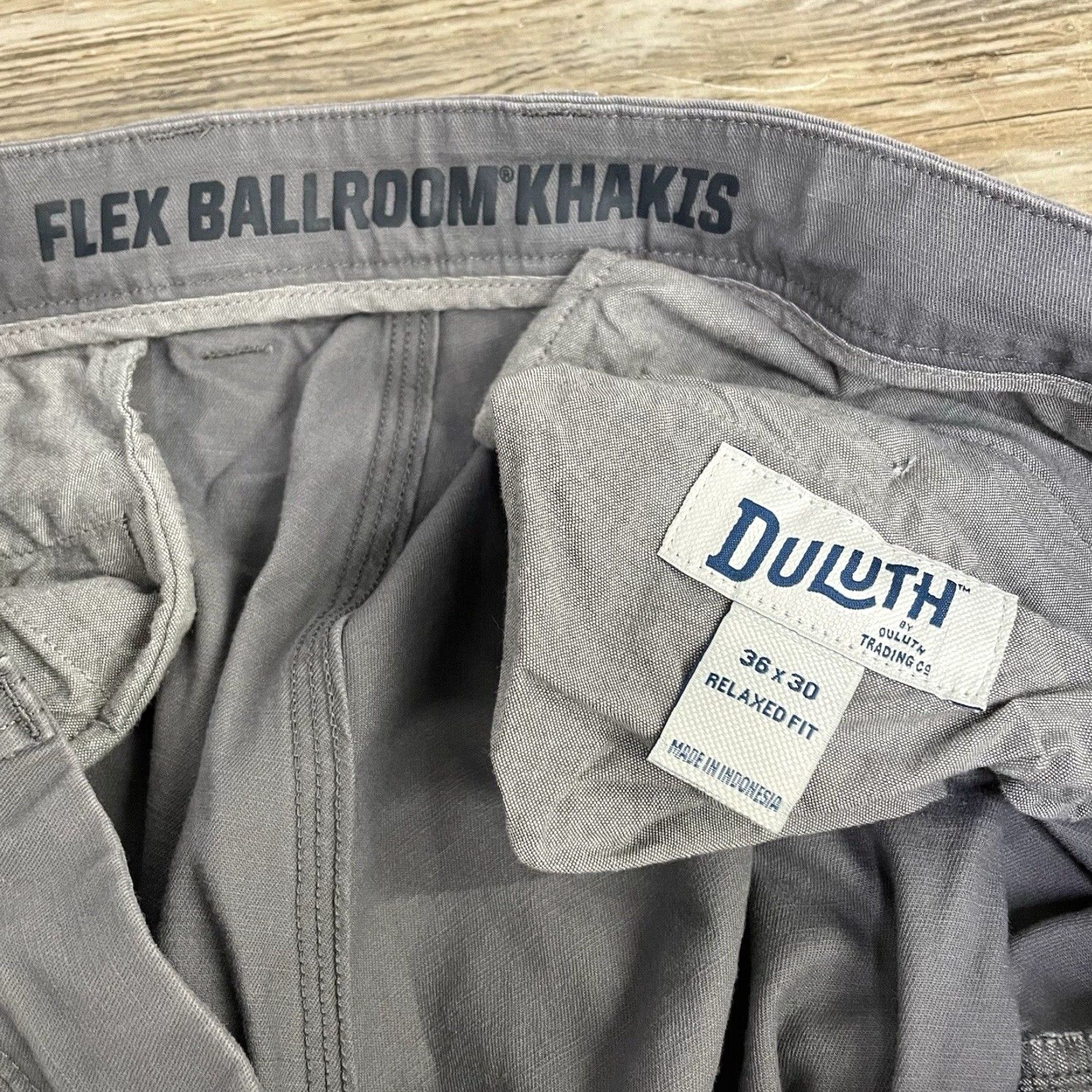 CO DULUTH TRADING CO Men's Pants Cargo Gray 36x30 Relaxed Fit Cotton Regular Size 36 Mens Size US 36 / EU 52 - 4 Thumbnail