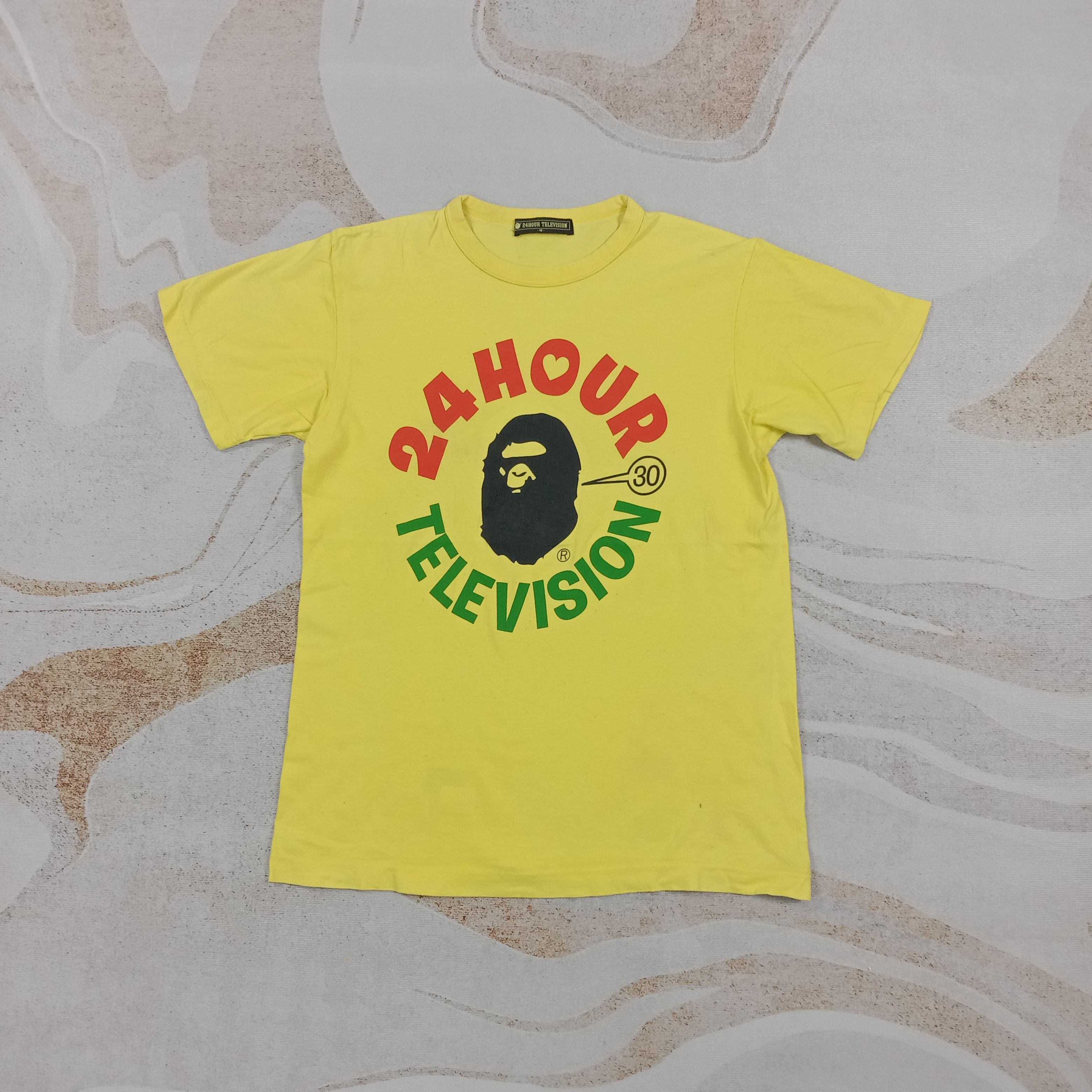 Japanese Brand 24 Hours Television A Bathing Ape Logo Tshirt C285N40 Size US S / EU 44-46 / 1 - 1 Thumbnail