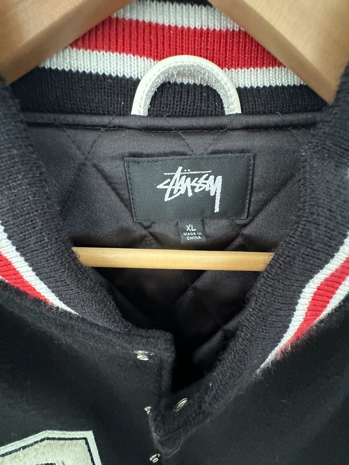 DENIM TEARS × Our Legacy × Stussy DENIM TEARS X OUR LEGACY X STUSSY TTL VARSITY JACKET Size US XL / EU 56 / 4 - 4 Thumbnail