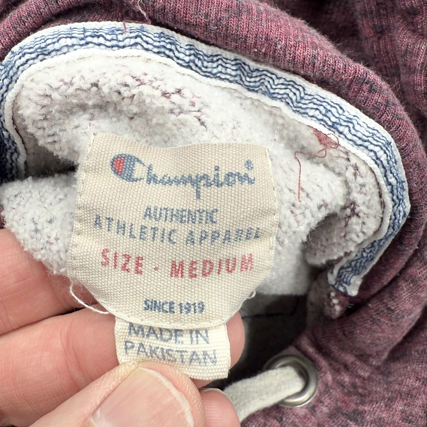 Champion VINTAGE Champion Hoodie Sweatshirt Mens Medium Maroon Kangaroo Pocket Graphic Print C Logo CHAMPION P.E. MAJOR PHYS. ED. Size US M / EU 48-50 / 2 - 3 Thumbnail