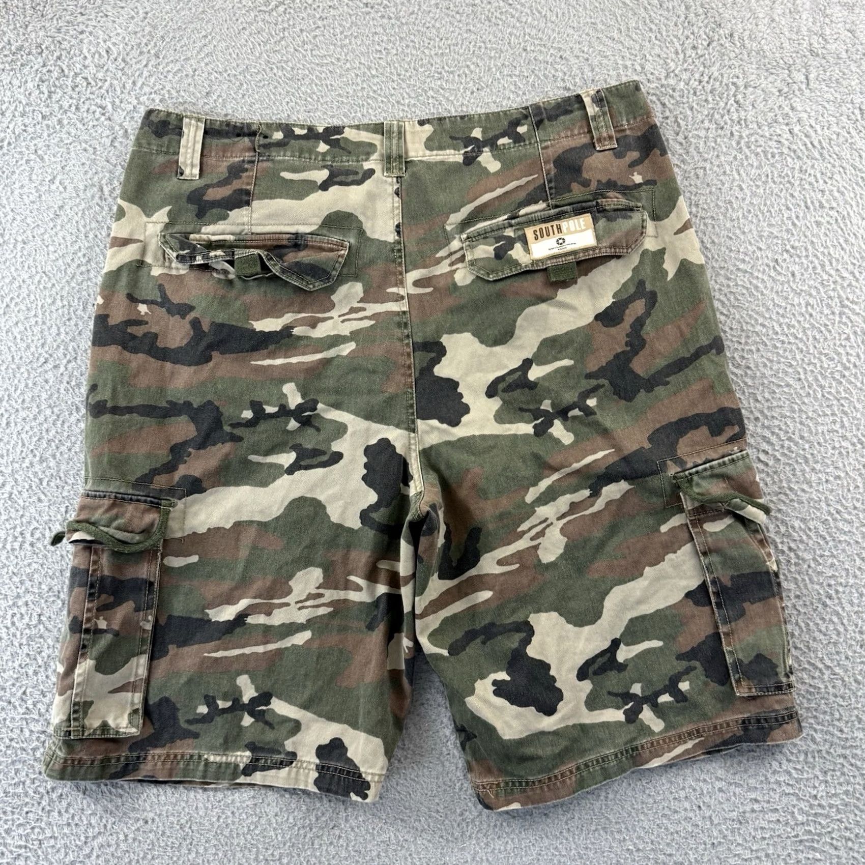 Southpole VINTAGE SouthPole Cargo Shorts Mens 38 Camo Baggy Fit Loose Y2K Hip Hop 11” Size US 38 / EU 54 - 6 Thumbnail