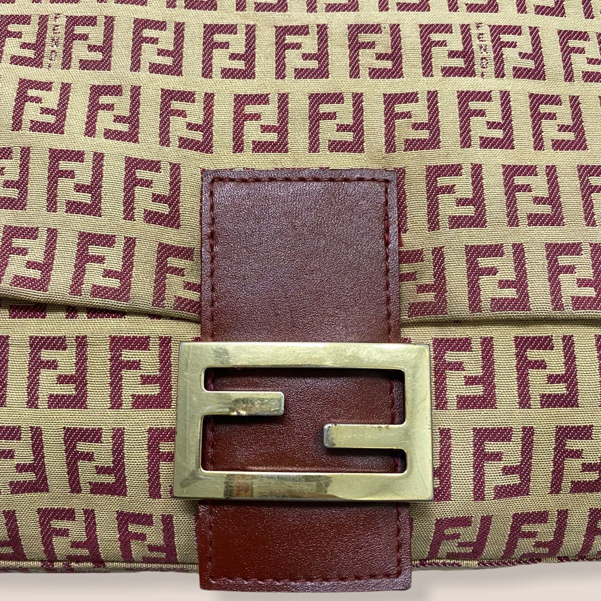 Fendi AUTHENTIC FENDI MAMMA ZUCCHINO BAGUETTE SHOULDER HANDBAG Size ONE SIZE - 9 Thumbnail