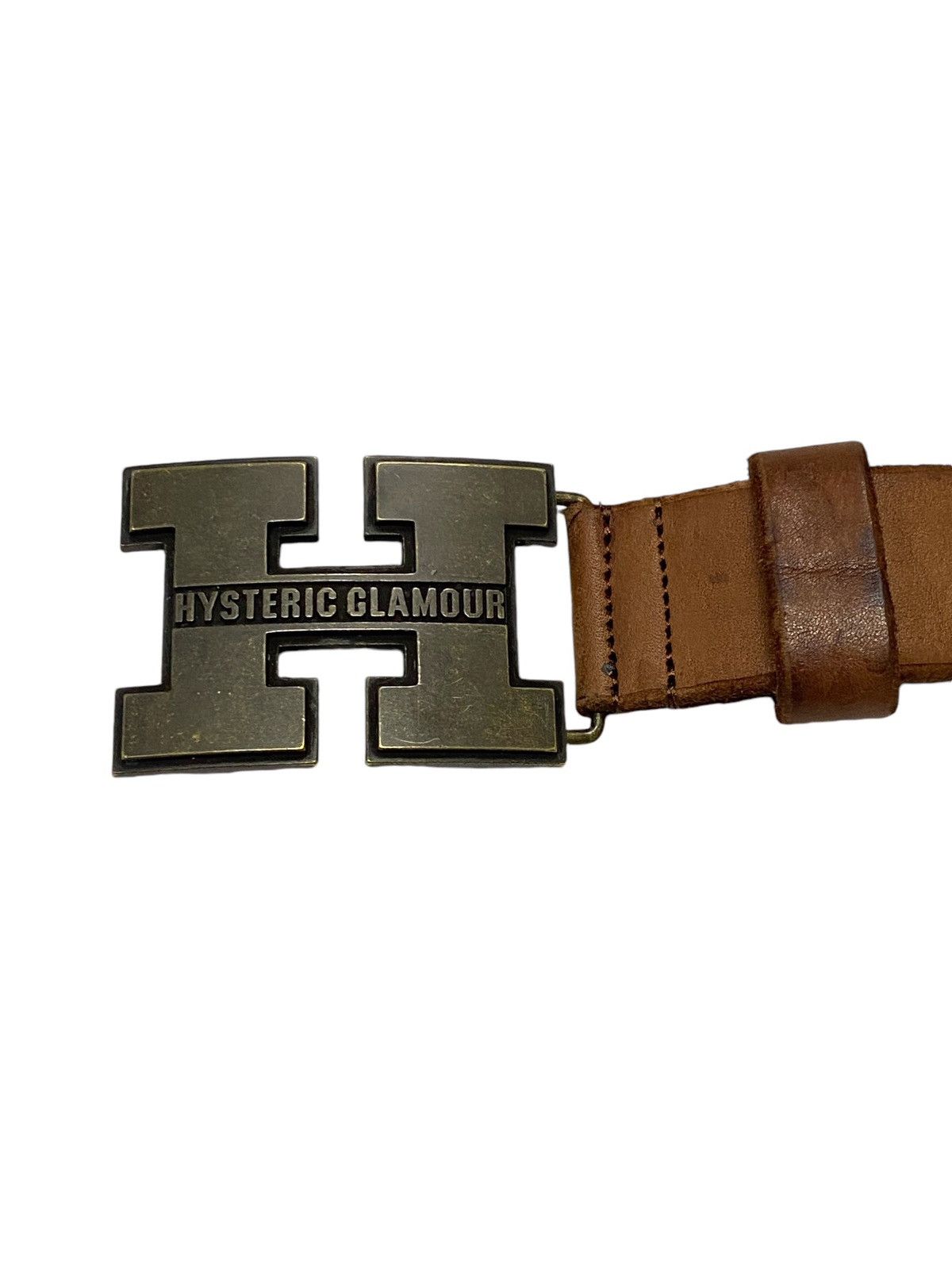 Hysteric Glamour Rare🔥Hysteric Glamour H Logo Leather Gesper Belts Size 34 - 7 Thumbnail