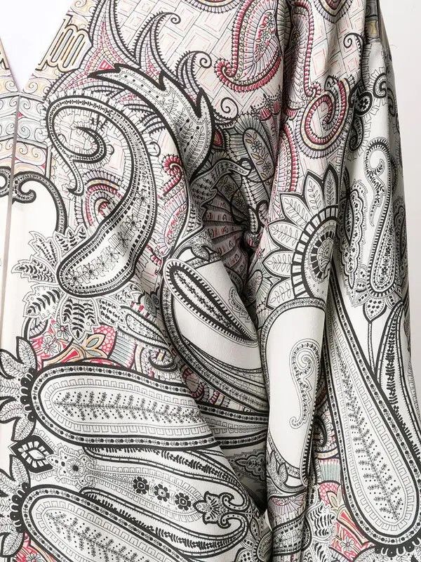 Etro ETRO Silk Paisley Print Kaftan Kimono Size ONE SIZE - 4 Thumbnail