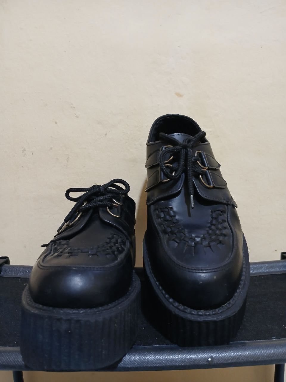 Underground Mens Wulfrun Creeper In Black Leather