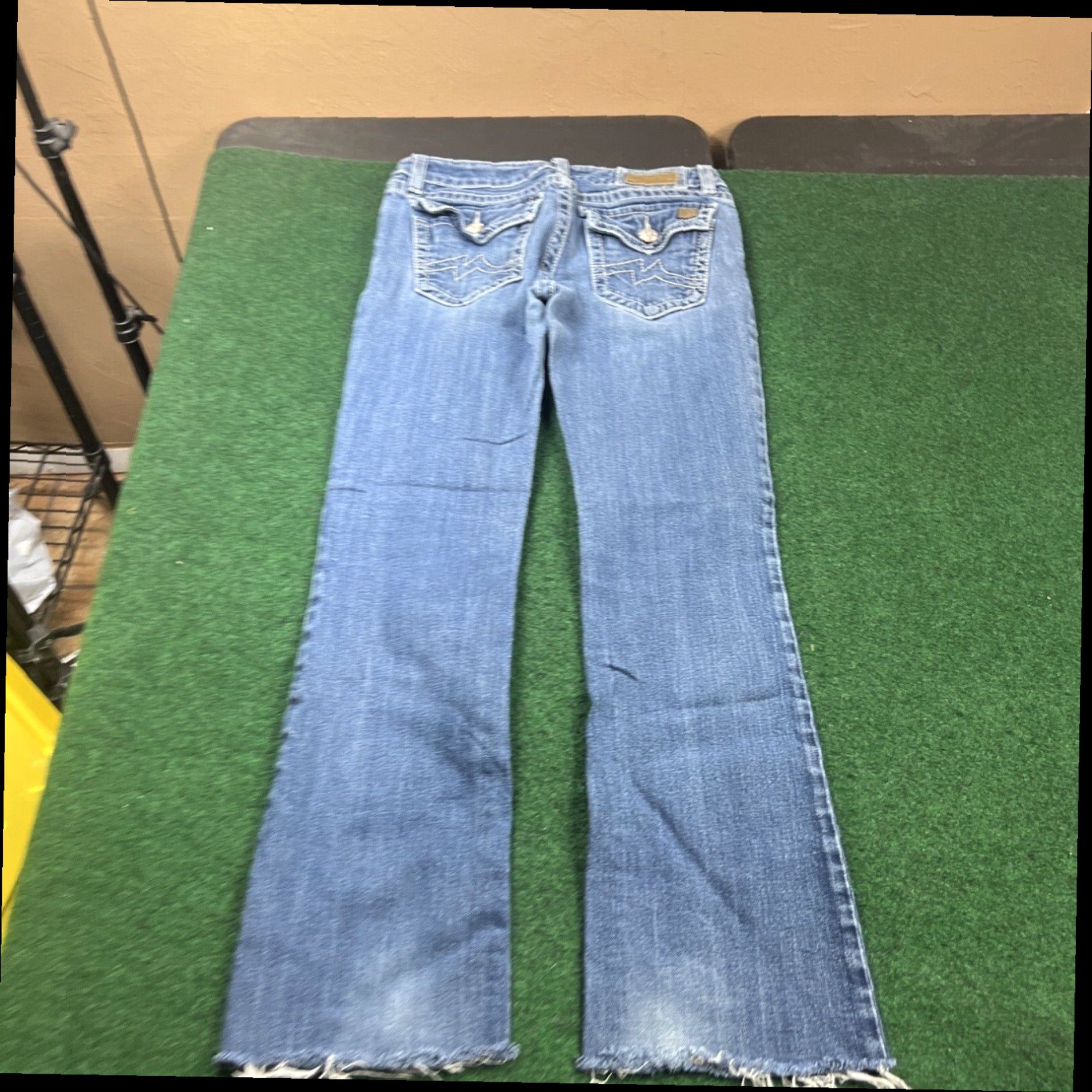 Miss Me Miss Me Women Blue Jeans Sz 30 29x29 Irene Boot Cut Medium Wash Flap Pockets Size 30" / US 8 / IT 44 - 1 Thumbnail