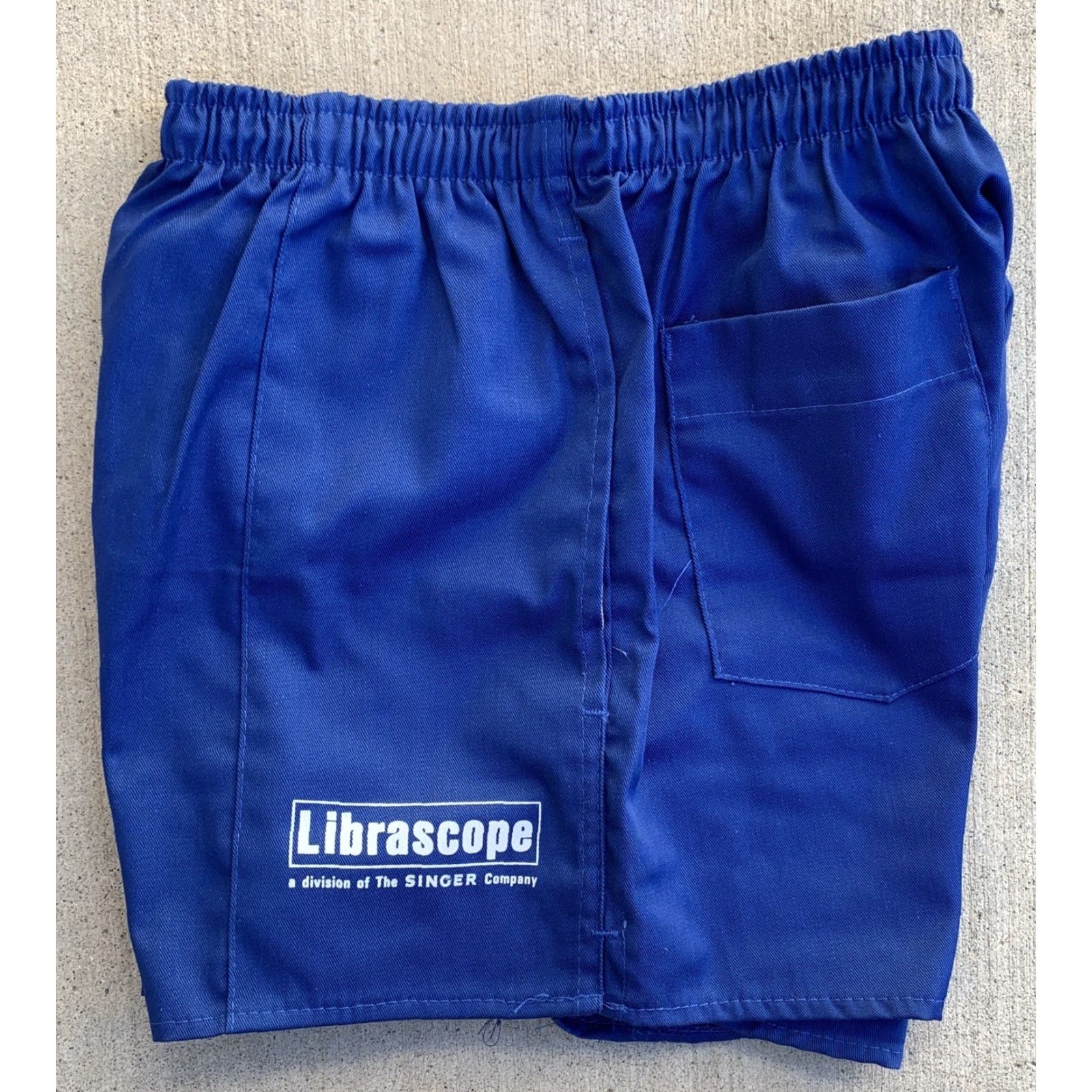 Soffe VINTAGE Soffe Shorts Unisex Adults M Blue Cotton Blend Drawstring Waist Flat Front Graphic Left Leg 32-34 12” Rise Casual Size US 31 - 6 Thumbnail