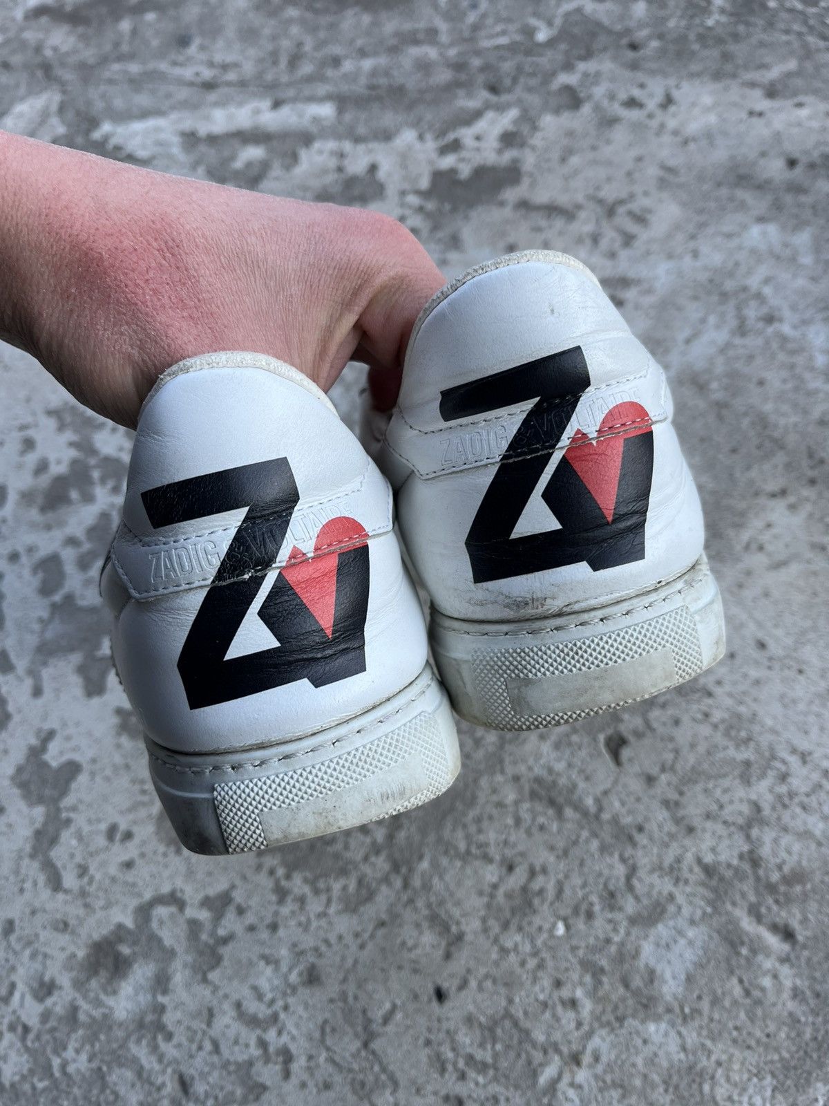 Zadig & Voltaire Zadig & Voltaire Distressed Low Top Sneakers Leather Shoes Size US 8 / IT 38 - 2 Thumbnail