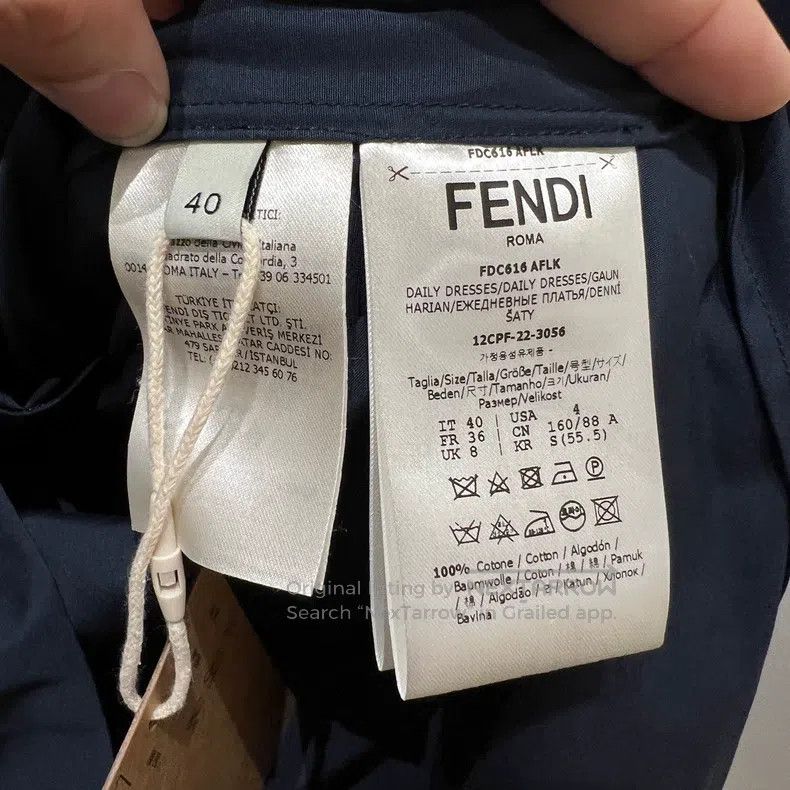 Fendi Fendi Double F pocket long-sleeved dress Size XS / US 0-2 / IT 36-38 - 4 Thumbnail