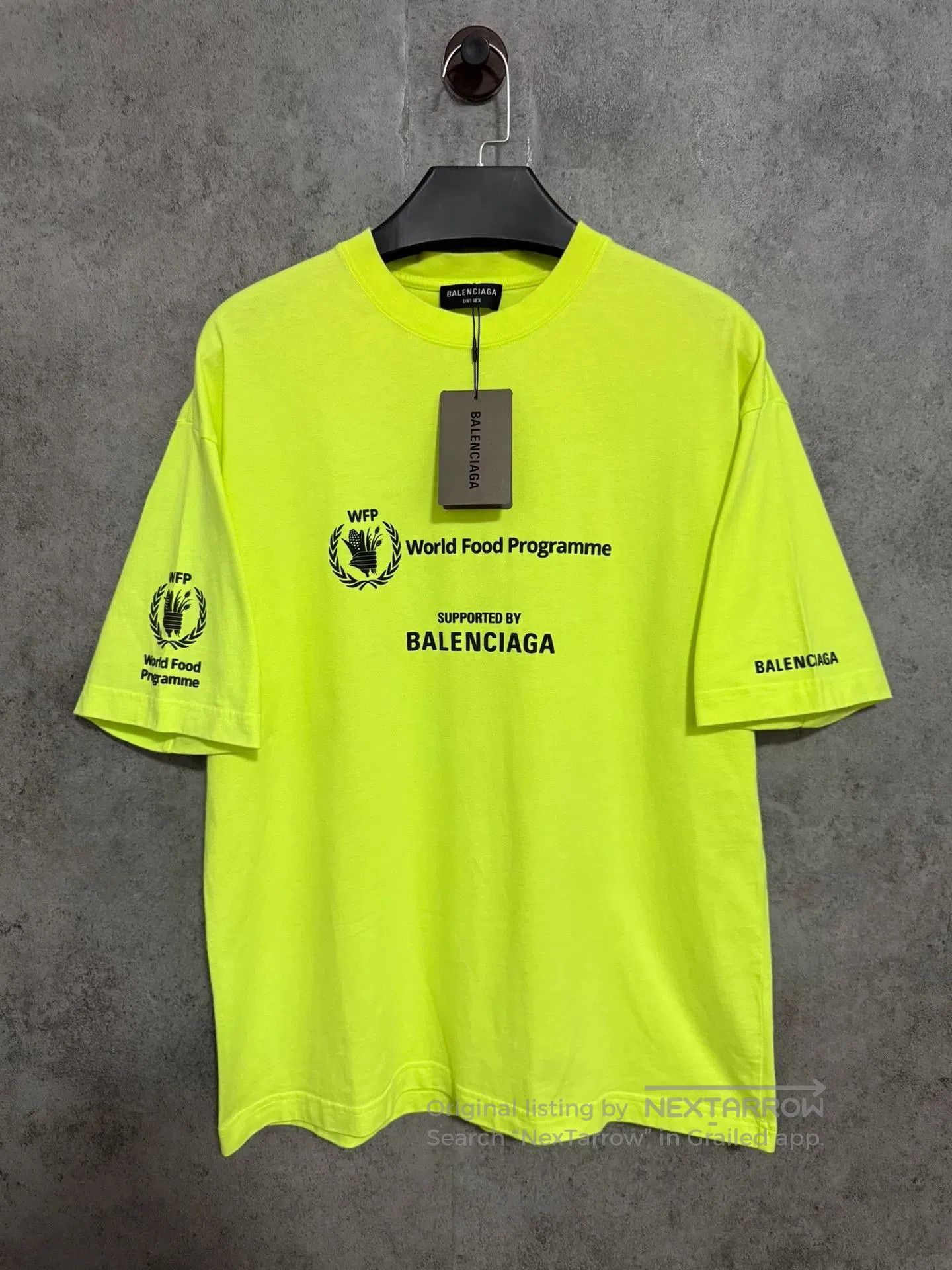 Balenciaga Balenciaga x WFP Logo Print Short Sleeve Tee | Grailed