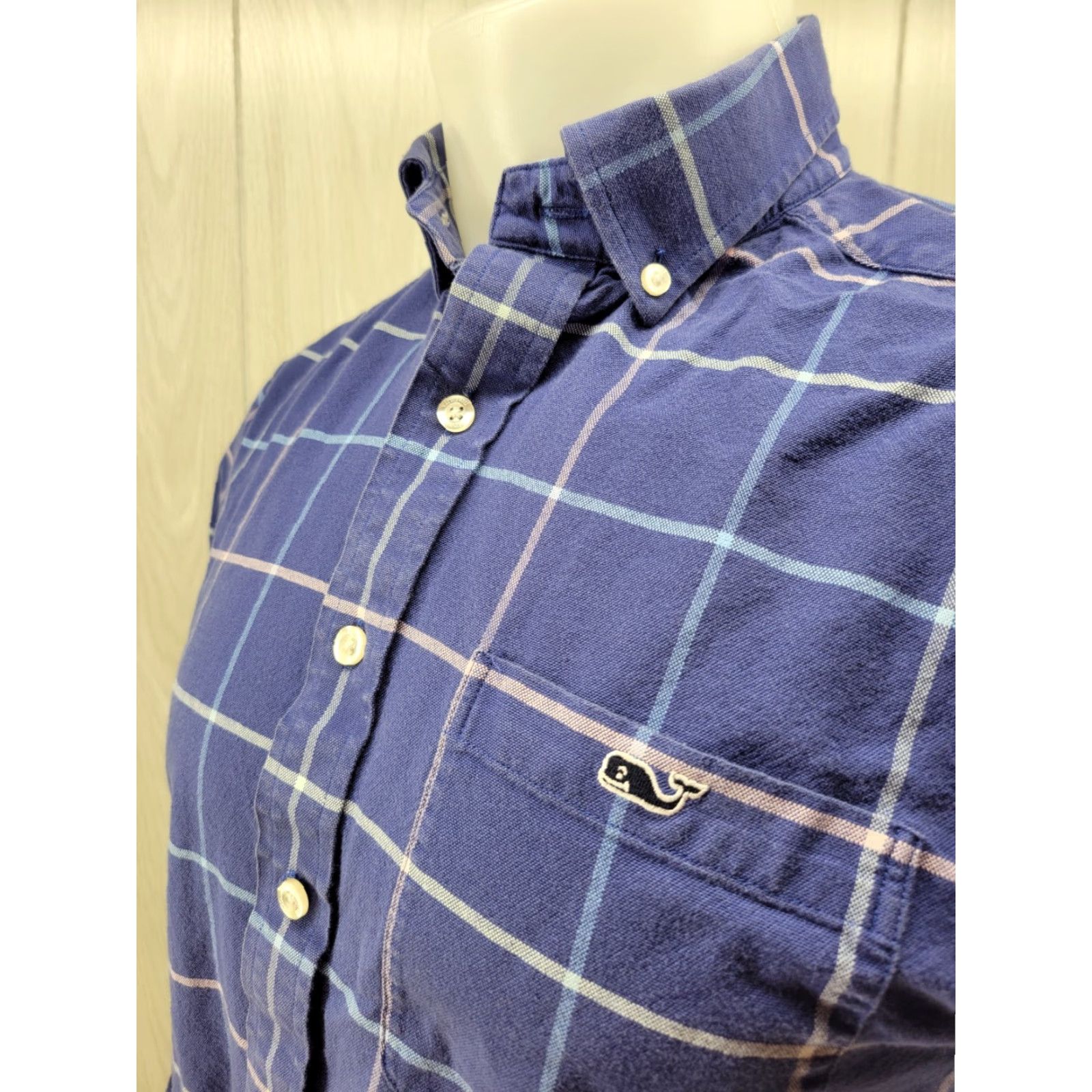 Vineyard Vines Vineyard Vines Button Down Shirt Mens Small S Linen Cotton Blue Plaid Slim Size US S / EU 44-46 / 1 - 3 Thumbnail