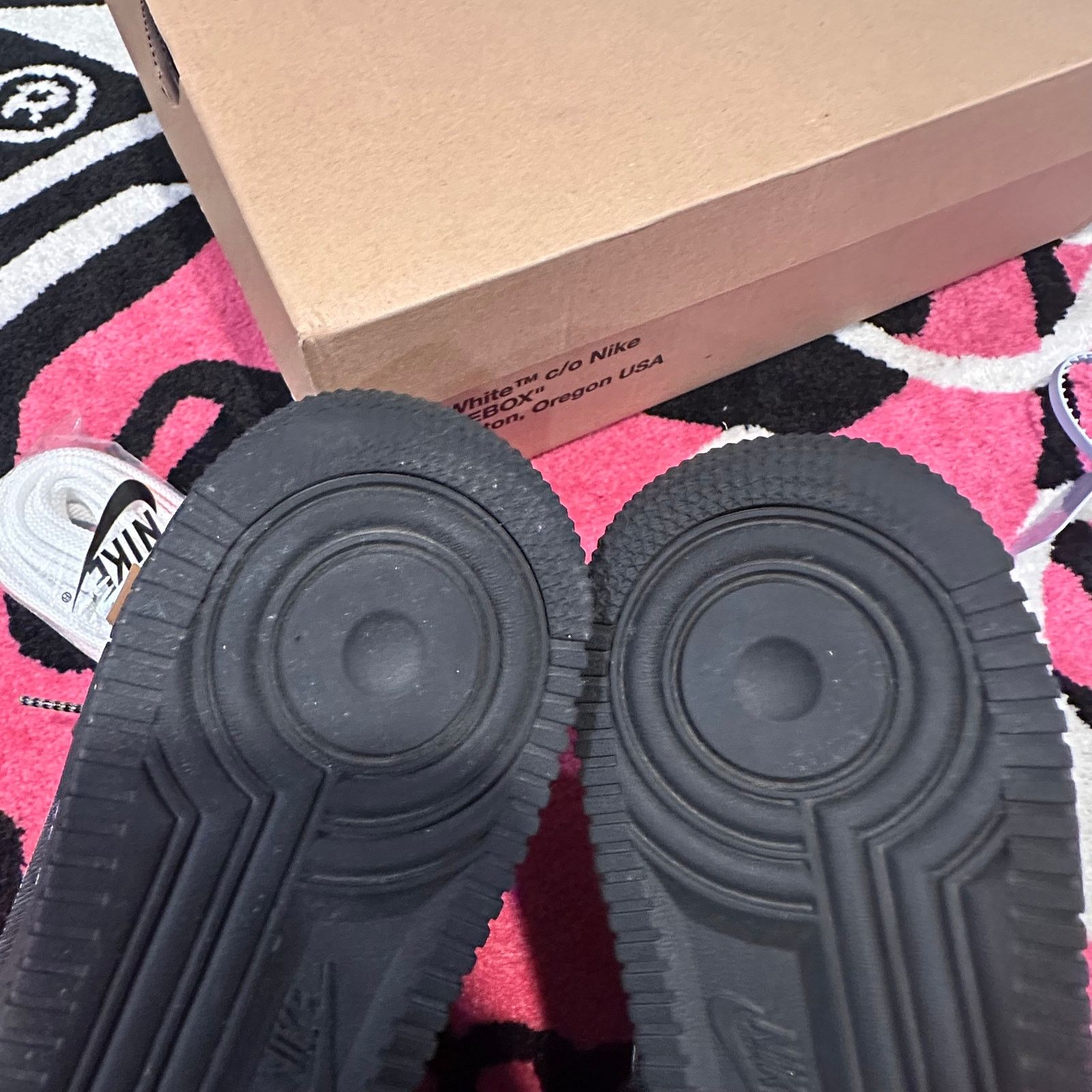 Nike × Off-White Nike Air Force 1 Low Off-White “Black” - Size 11.5 - Used Size US 11.5 / EU 44-45 - 5 Thumbnail