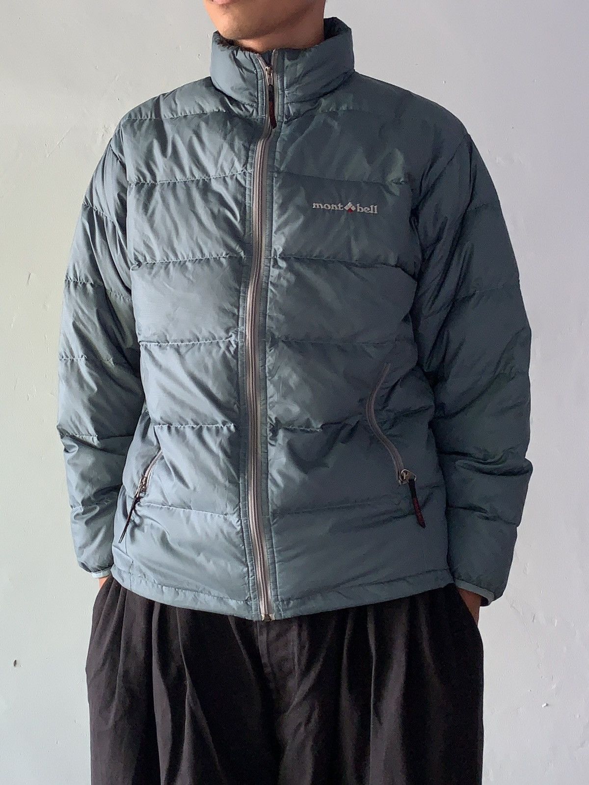 image of 1990S Montbell Down Jacket in Teal Green, Men's (Size Medium)