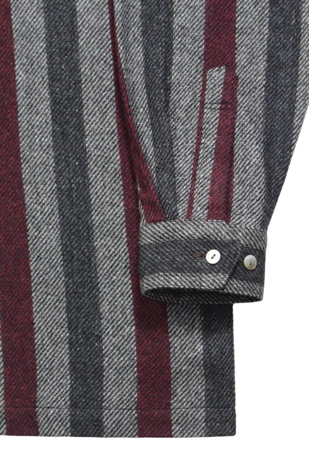 Vintage 1990S GINREI WOOL BLEND STRIPED SHIRT Size US L / EU 52-54 / 3 - 7 Thumbnail