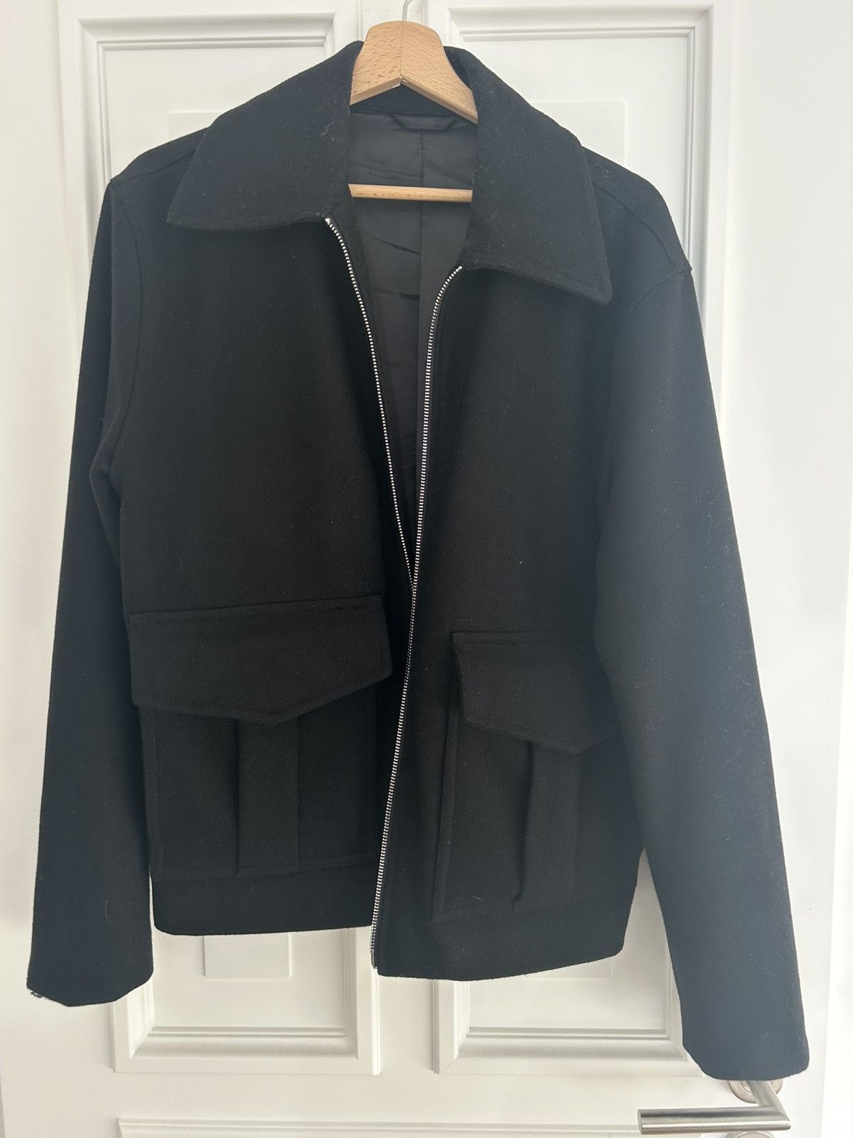 Other Grand Le Mar Black Flannel Flight Jacket Size US M / EU 48-50 / 2 - 1 Thumbnail