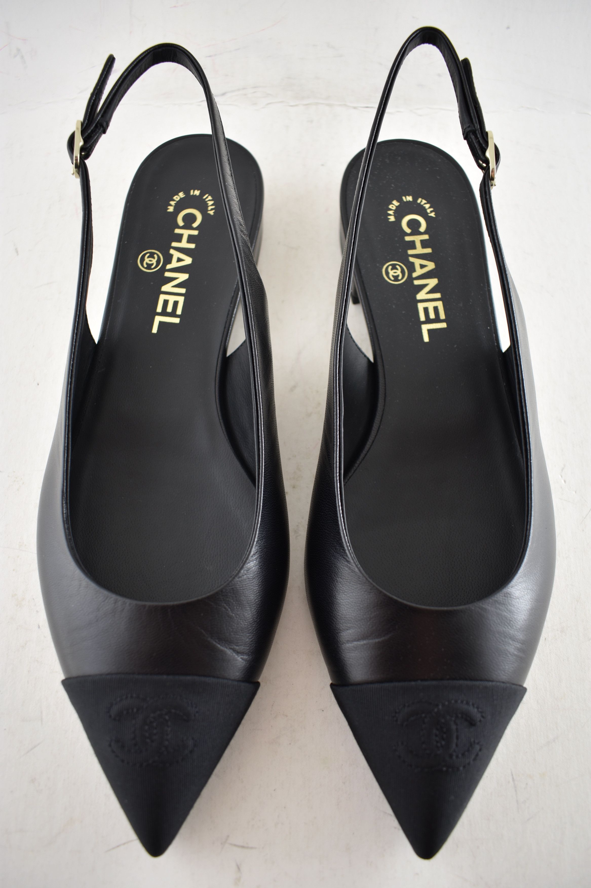 Chanel Chanel 24A CC Logo Coco Slingback Pointed Ballet Flat 38.5 Size US 8.5 / IT 38.5 - 3 Thumbnail