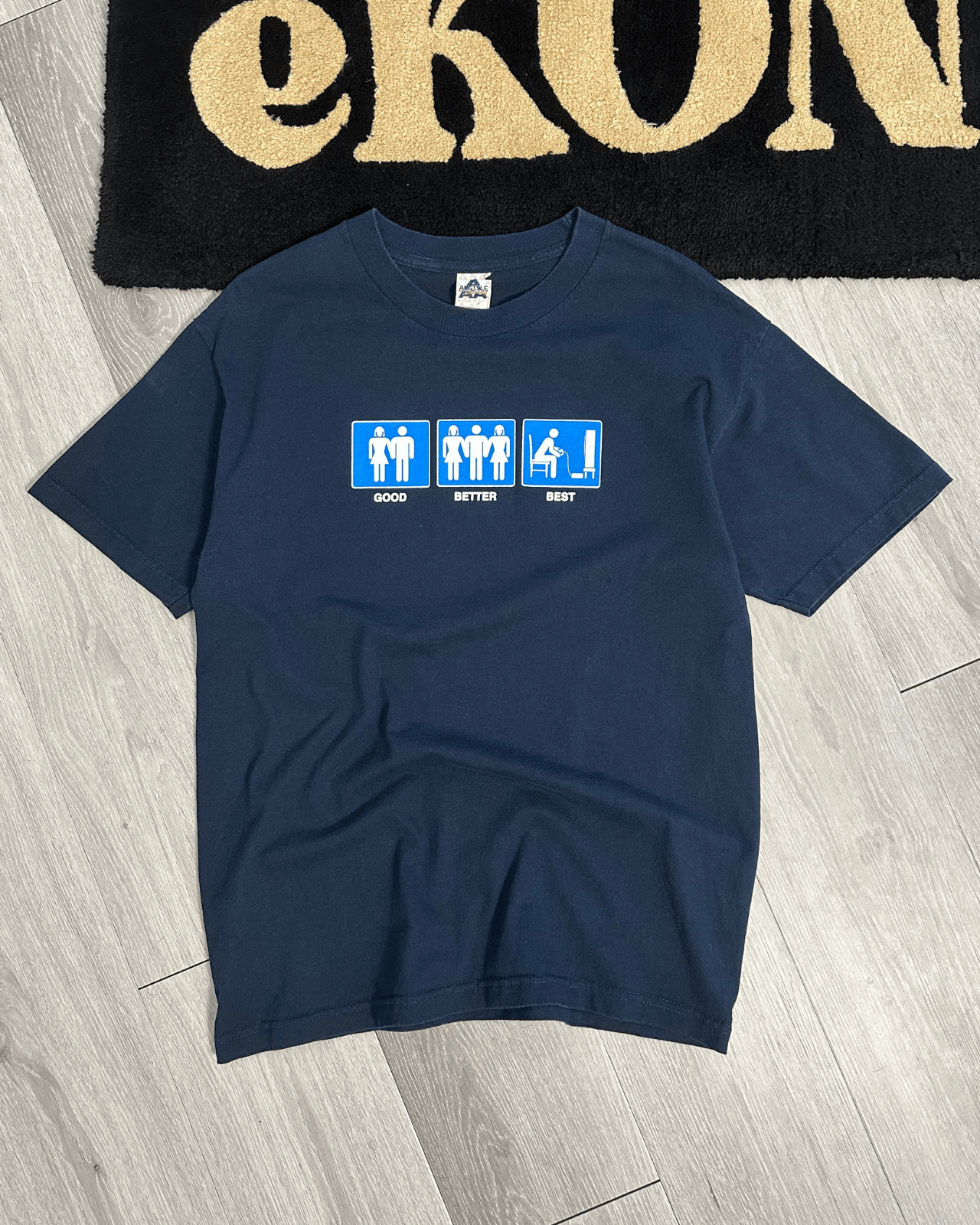 Alstyle × Vintage Vintage "Good, Better, Best" Humor Funny T-Shirt - Large Size US L / EU 52-54 / 3 - 1 Thumbnail