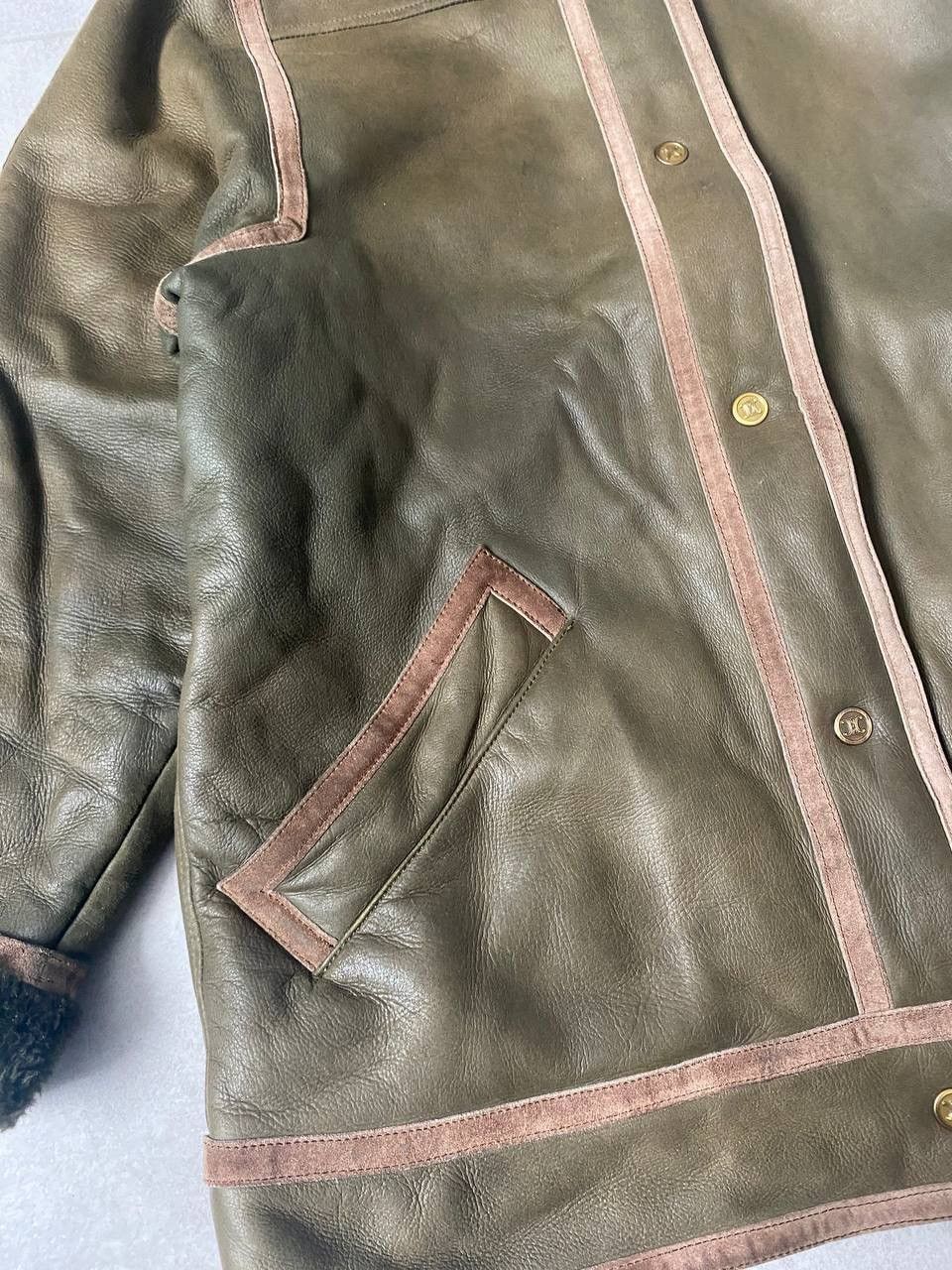 Celine Celine Vintage Shearling Jacket Made in France 80s Rare sz L Size US L / EU 52-54 / 3 - 7 Thumbnail