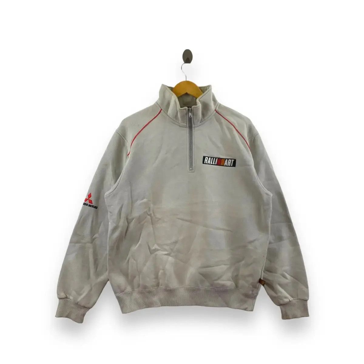 Vintage Vintage RALLIART MITSUBISHI Half Zipper Sweatshirt Size US XL / EU 56 / 4 - 1 Thumbnail