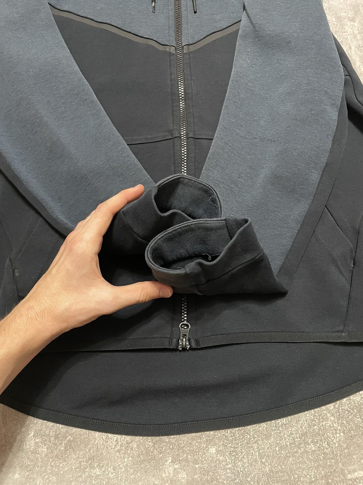 Nike × Vintage Vintage Nike Tach Fleece Zip-Up Hoodie Size US L / EU 52-54 / 3 - 11 Thumbnail