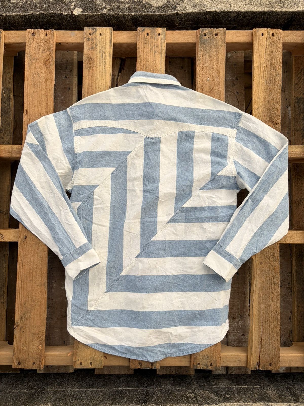 Wrangler Wrangler X-Long Tails Stripe Western Shirt Size US M / EU 48-50 / 2 - 3 Thumbnail