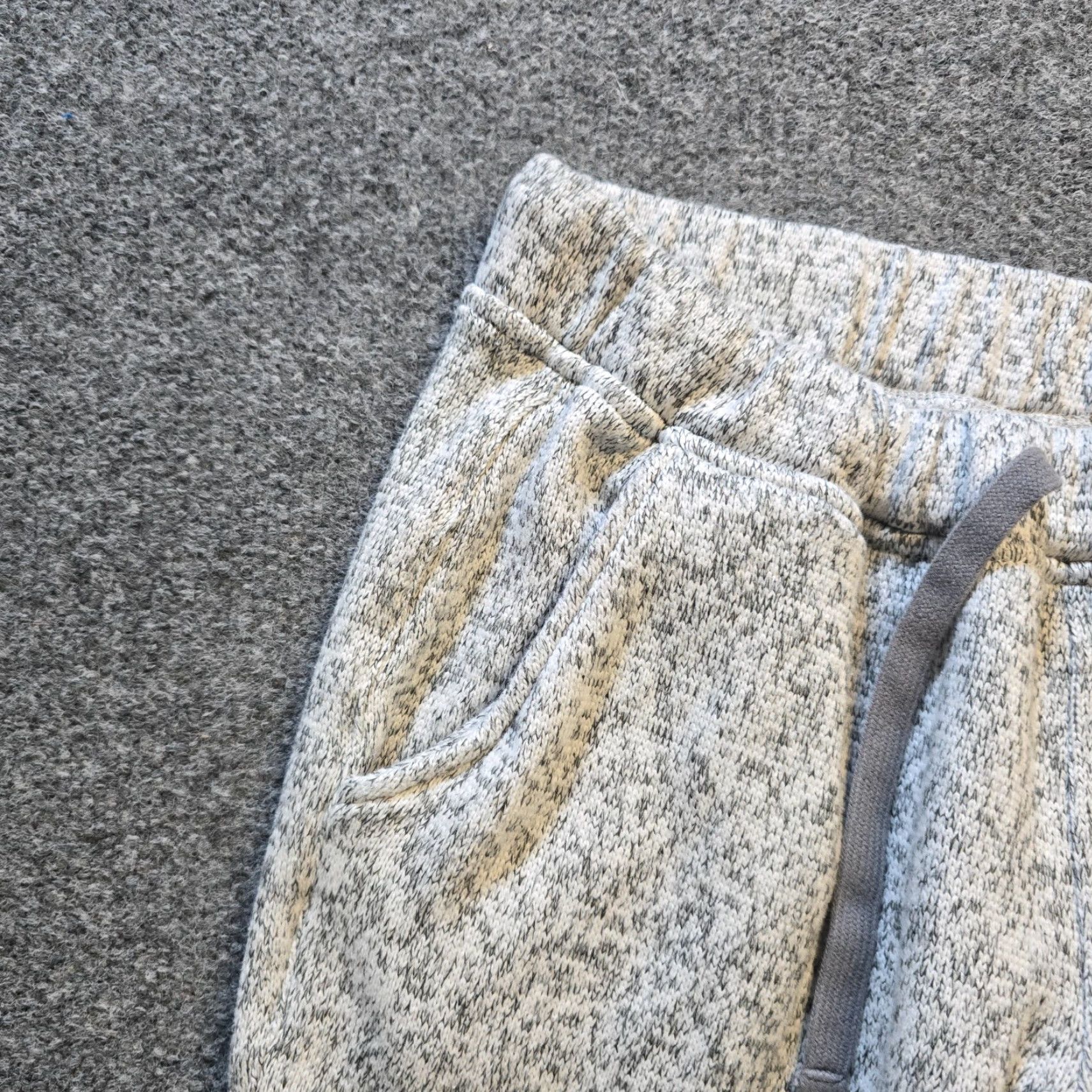 Vintage L.L. Bean Pants Womens Small Gray Knit Fleece Joggers Pull On Casual Lounge Tapered Leg Pockets Regular Fit Size 28" / US 6 / IT 42 - 3 Thumbnail