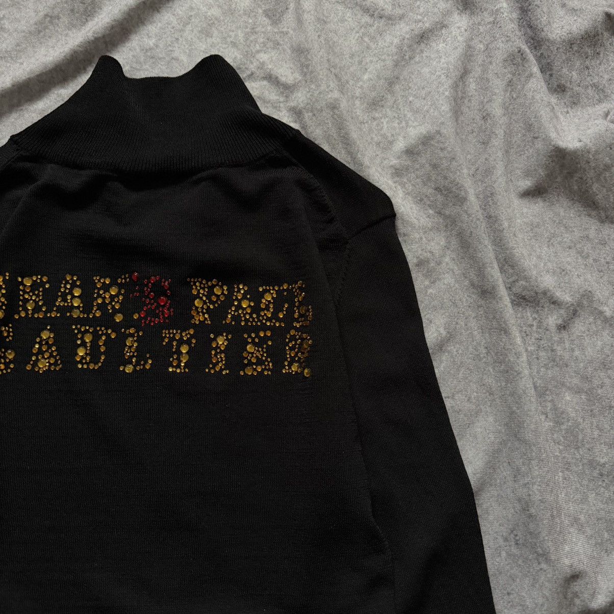 Jean Paul Gaultier Jean Paul Gaultier Rhinestones Black Full Zip Sweater Size M Size M / US 6-8 / IT 42-44 - 5 Thumbnail