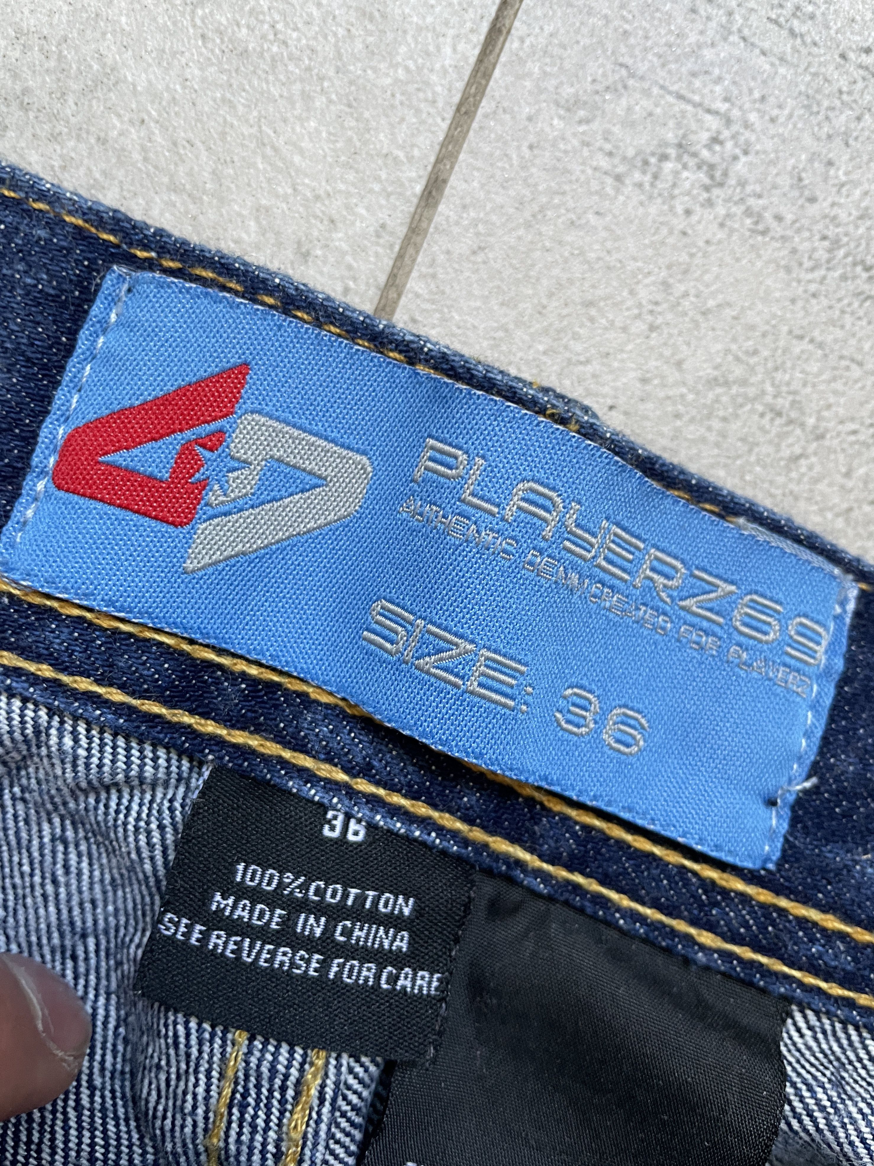 Southpole Y2K PLAYERZ 69 BAGGY NAVY DENIM JEANS Size US 36 / EU 52 - 5 Thumbnail