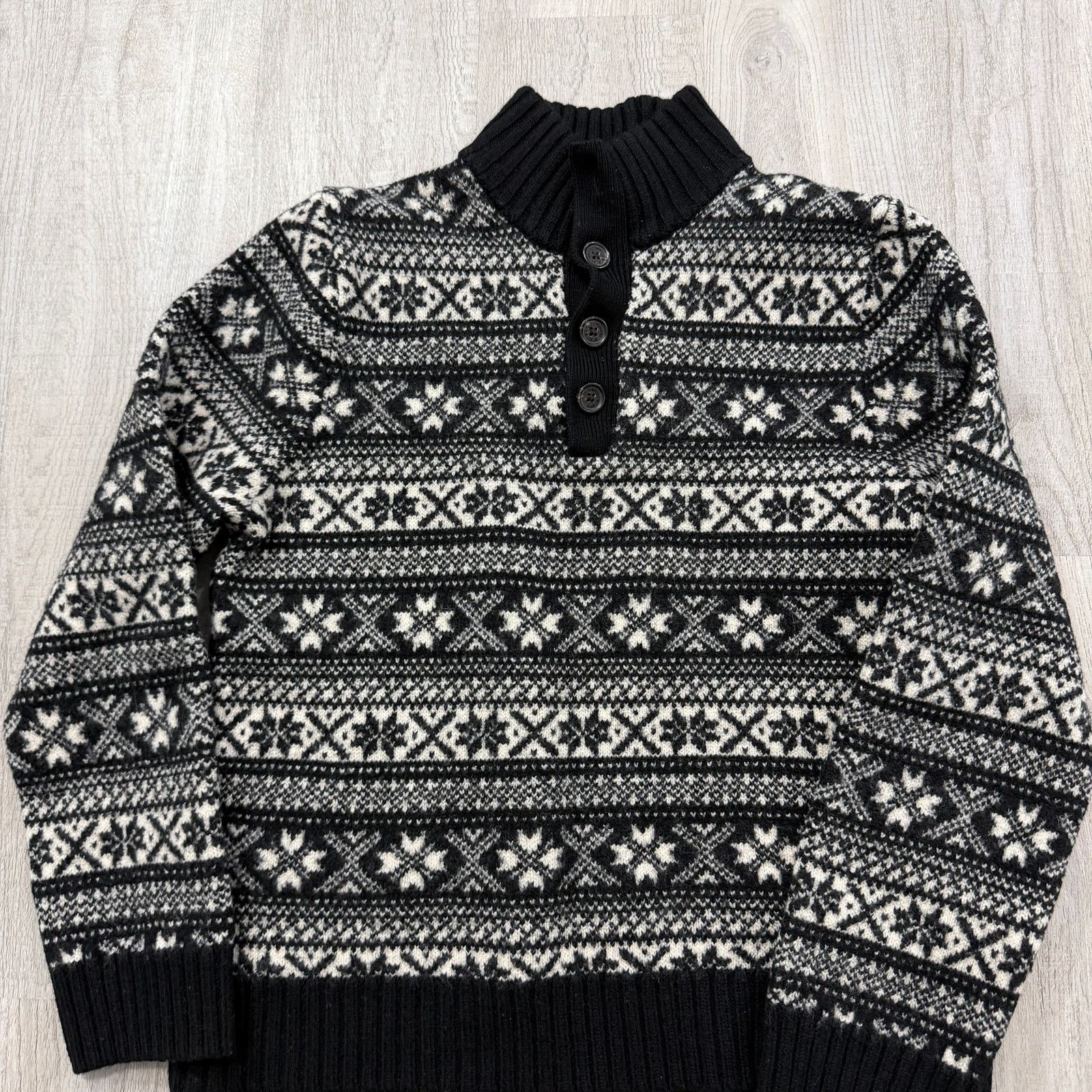 Brooks Brothers Brooks Brothers Merino Wool Fair Isle Mockneck Sweater XS Size US XS / EU 42 / 0 - 2 Thumbnail