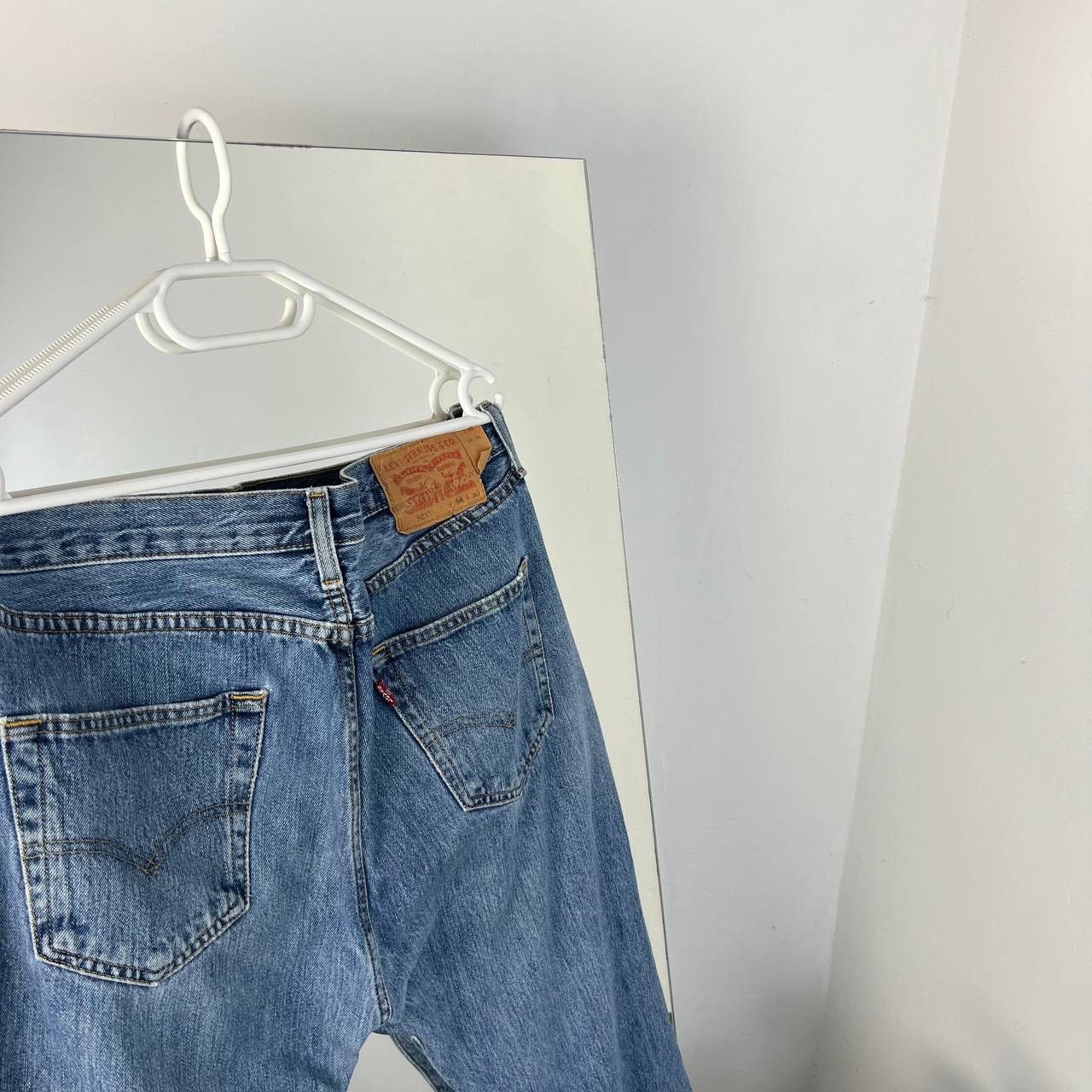 Levi's Vintage Y2K 501 Levi’s Blue Distressed Denim Jeans Size US 34 / EU 50 - 3 Thumbnail