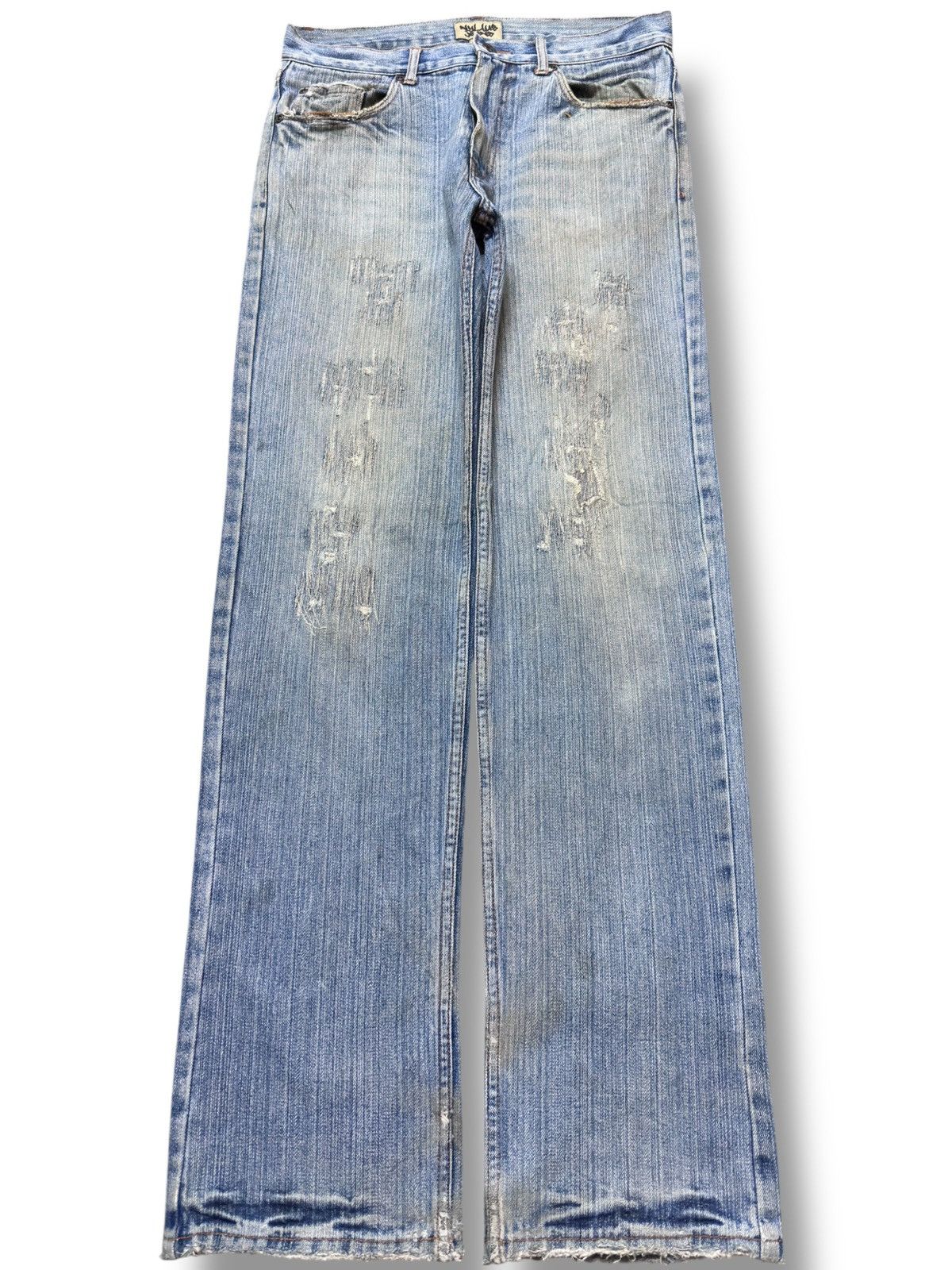 If Six Was Nine Vintage Nylaus Jeans Faded Distressed Denim Size US 31 - 1 Thumbnail