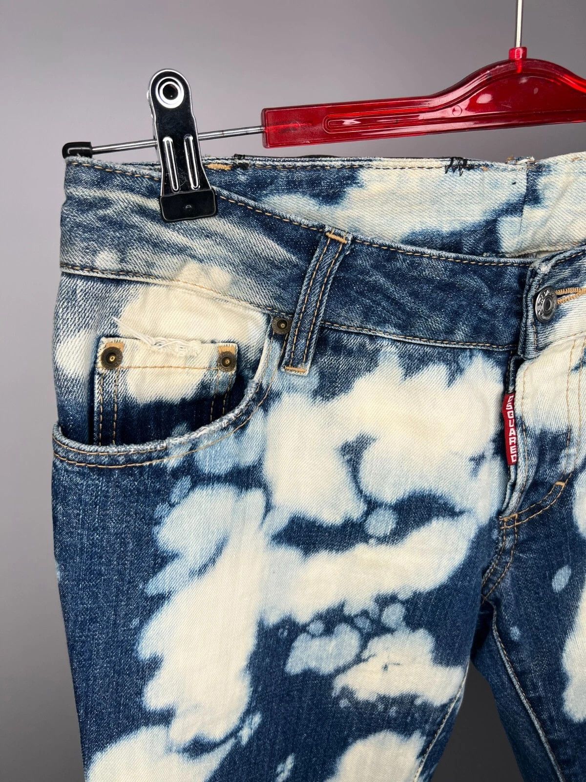 Dsquared2 DSQUARED2 Women's Jeans Blue Tie Dye Distressed Denim Pants Size 30" / US 8 / IT 44 - 5 Thumbnail