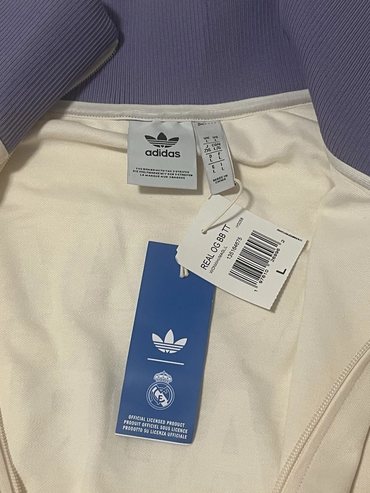Adidas Real Madrid 24/25 Adidas Track Top Size Large Size US L / EU 52-54 / 3 - 5 Thumbnail