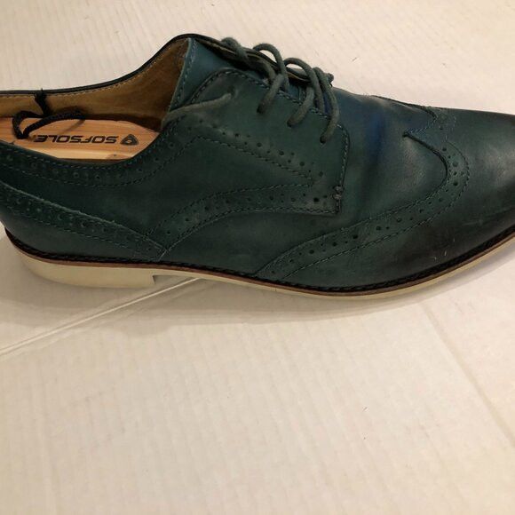 J.D. Fisk J.D.fisk men's dark green leather lace up Oxford shoes sz:10 Size US 10 / EU 43 - 1 Thumbnail