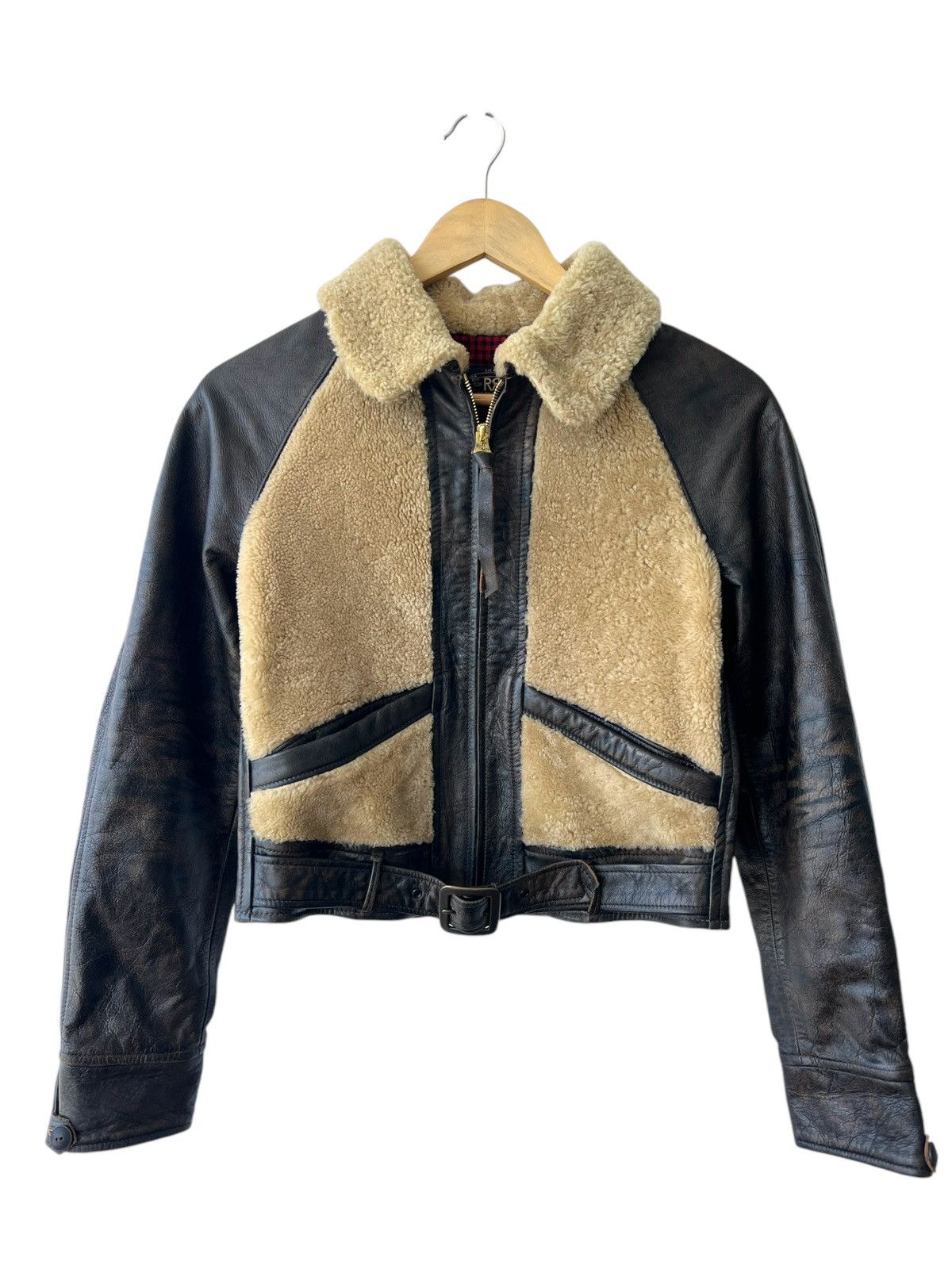 RRL Ralph Lauren NWT RRL Ralph Lauren Shearling-Paneled Leather Jacket Size 2 Size XS / US 0-2 / IT 36-38 - 1 Thumbnail